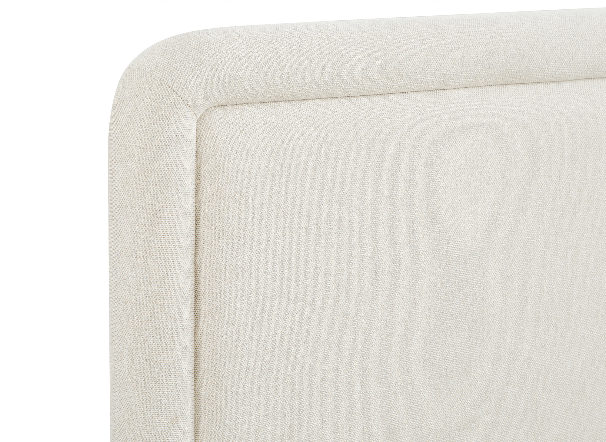 Lit double en tissu doux beige 160 x200 cm ANELA