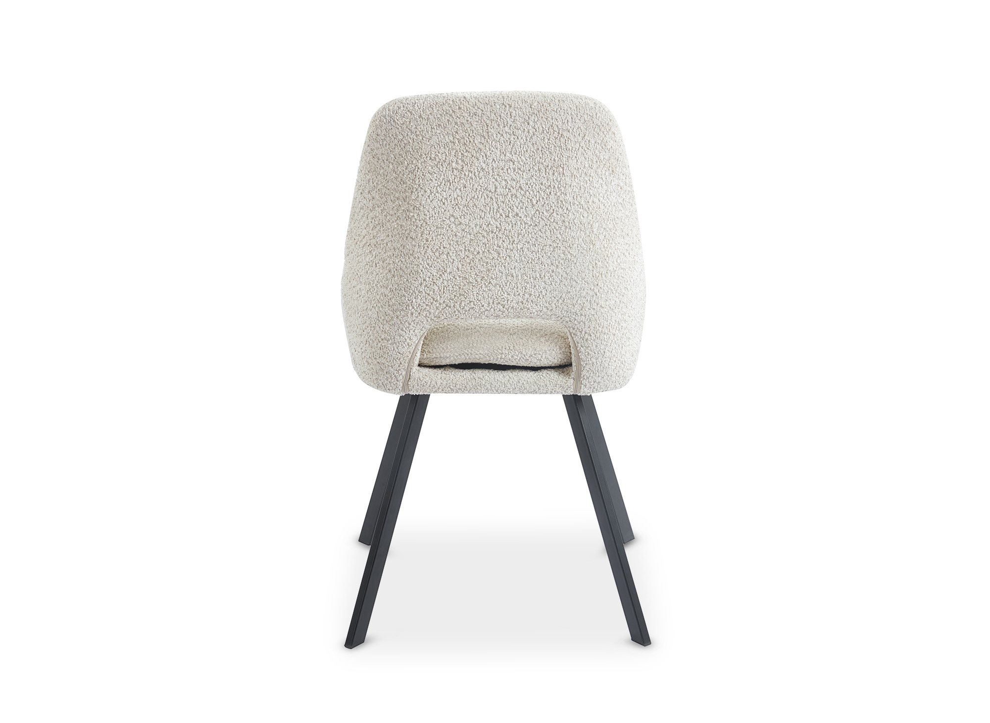 Lot de 4 chaises effet peau de mouton beige NARCISSE