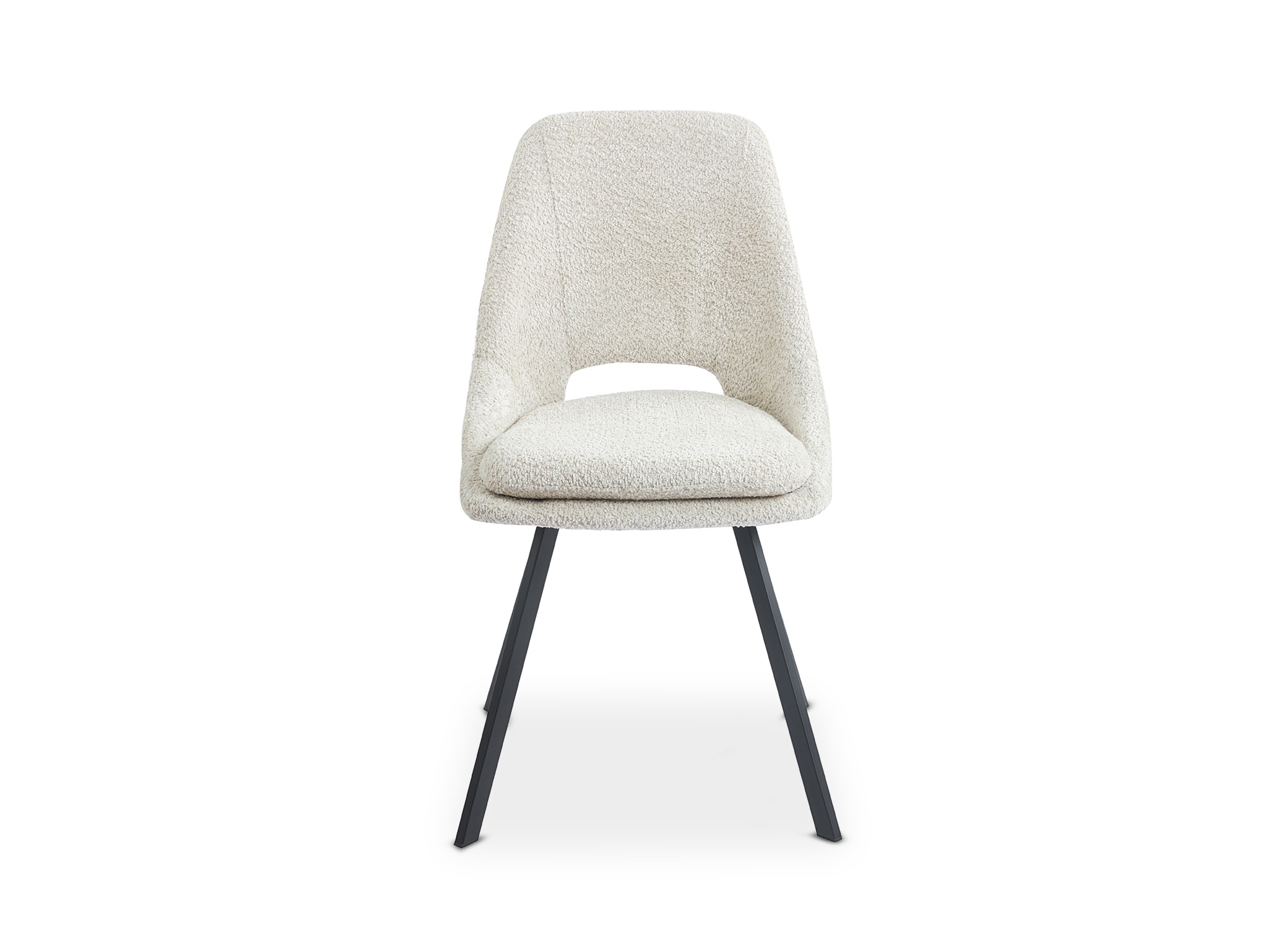 Lot de 4 chaises effet peau de mouton beige NARCISSE