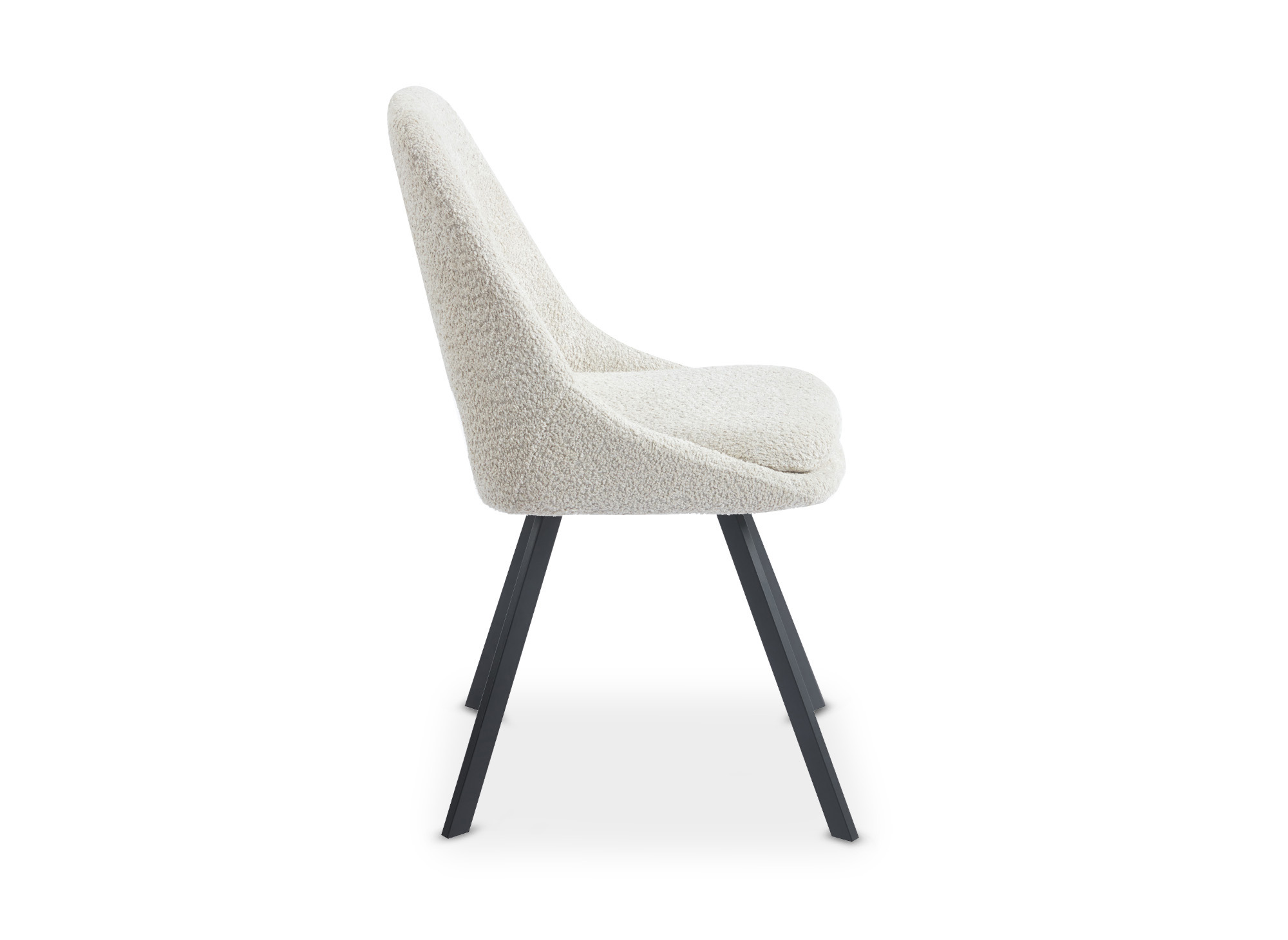 Lot de 4 chaises effet peau de mouton beige NARCISSE