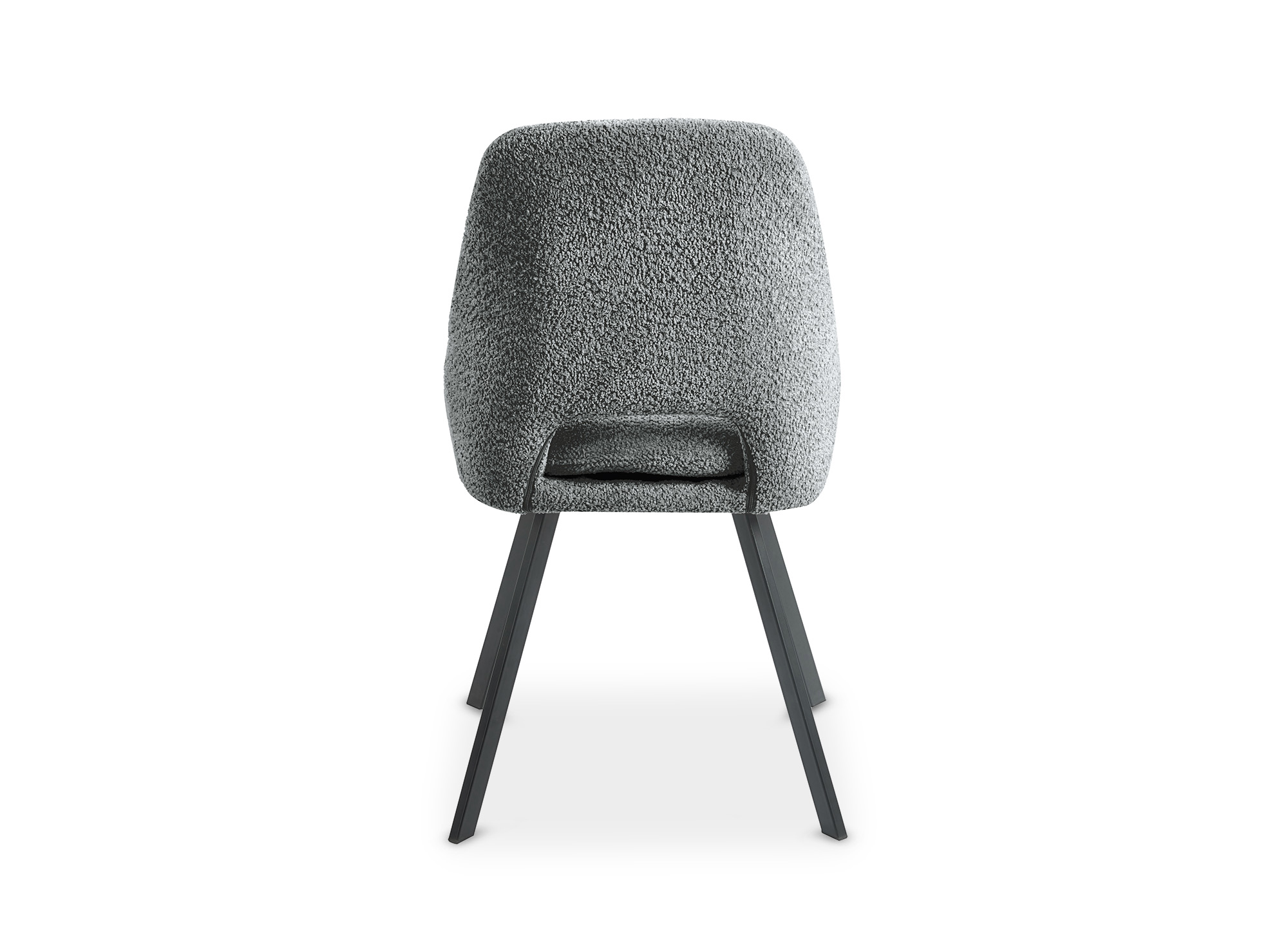 Lot de 4 chaises effet peau de mouton gris clair NARCISSE