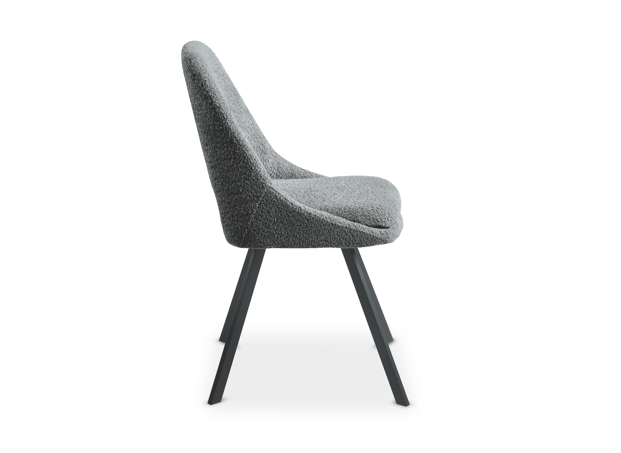 Lot de 4 chaises effet peau de mouton gris clair NARCISSE