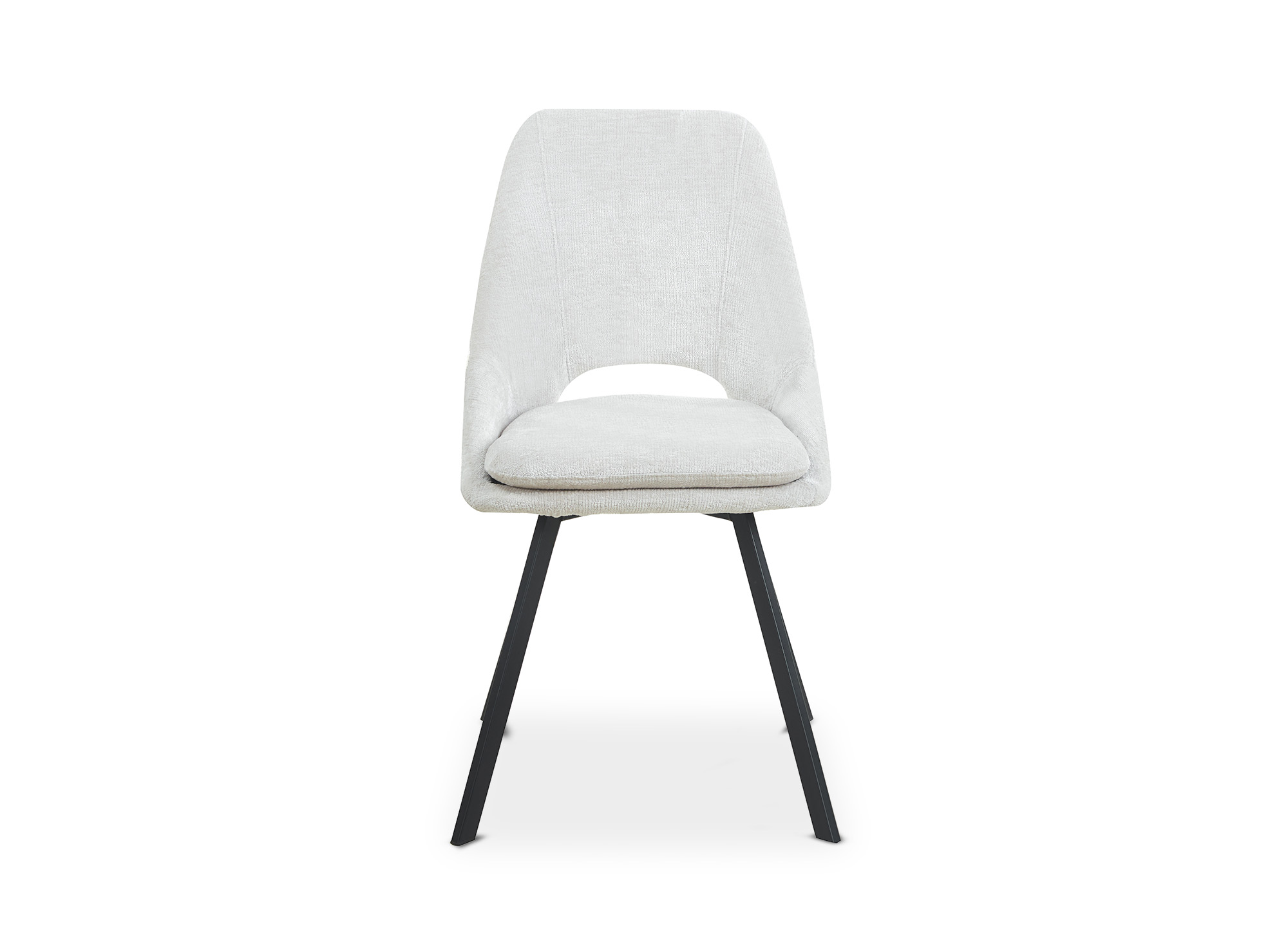 Lot de 4 chaises en velours texturé beige NARCISSE