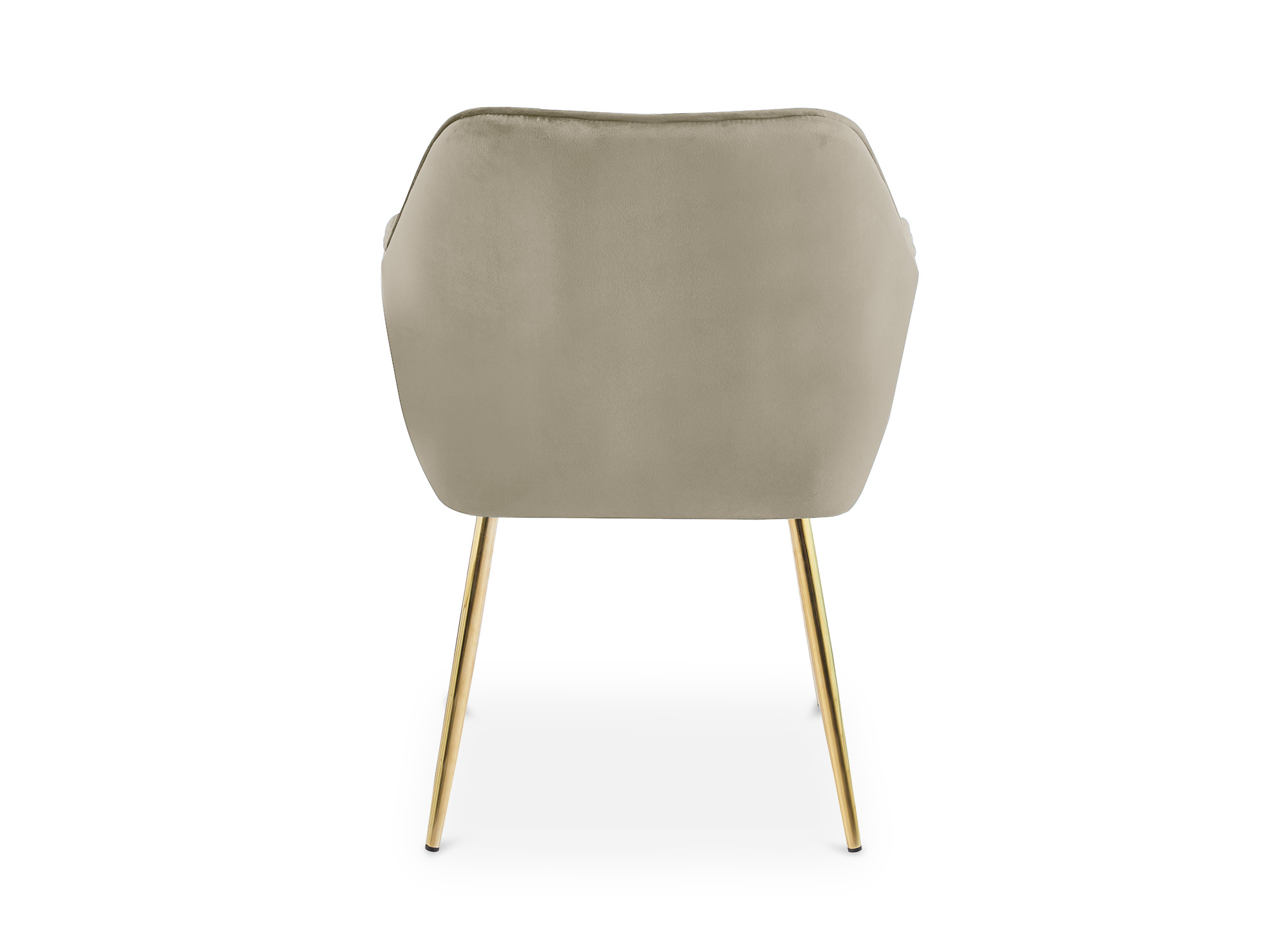 Lot de 2 chaises avec accoudoirs en velours beige EDWIGE