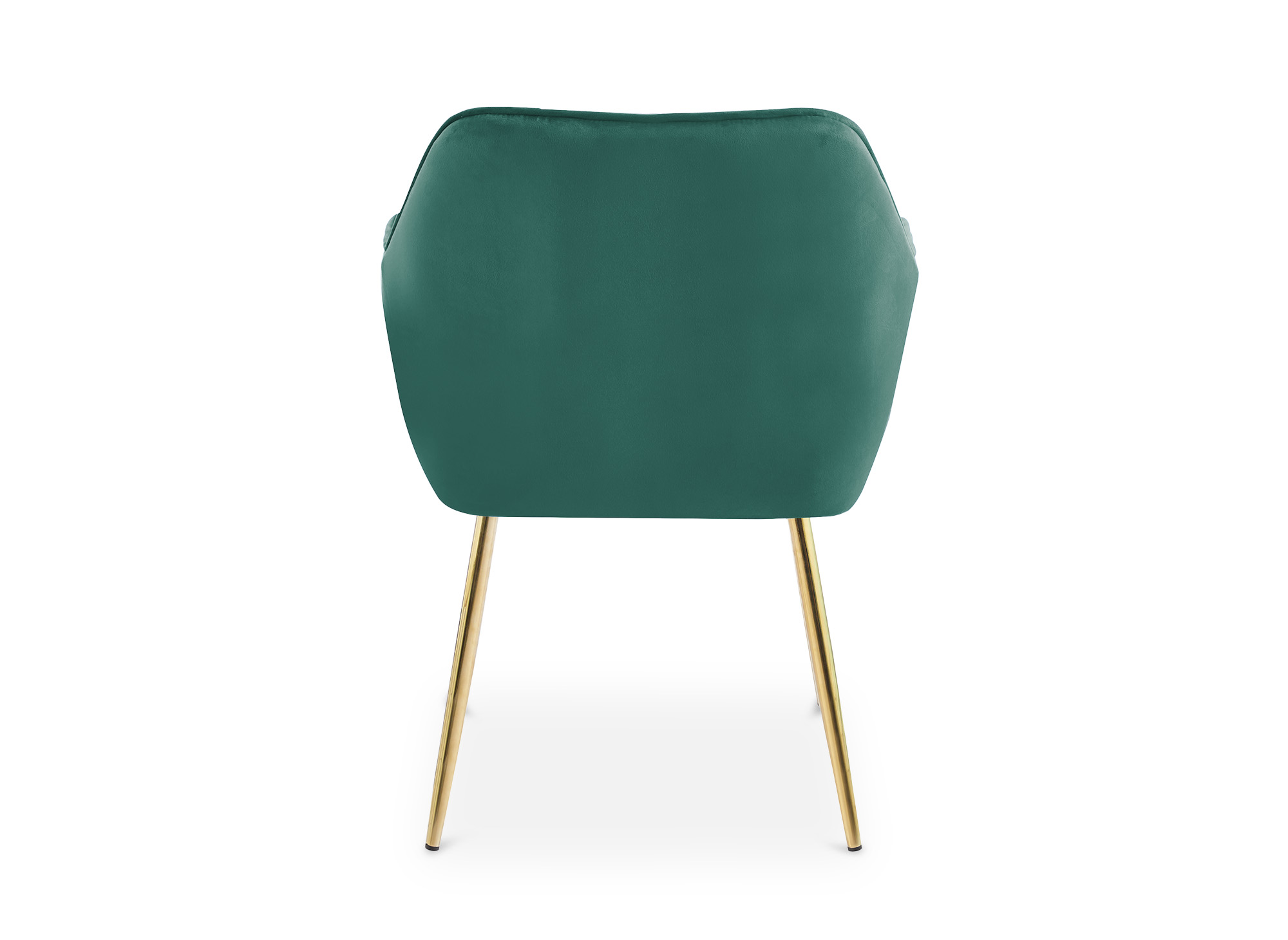 Lot de 2 chaises avec accoudoirs en velours vert EDWIGE