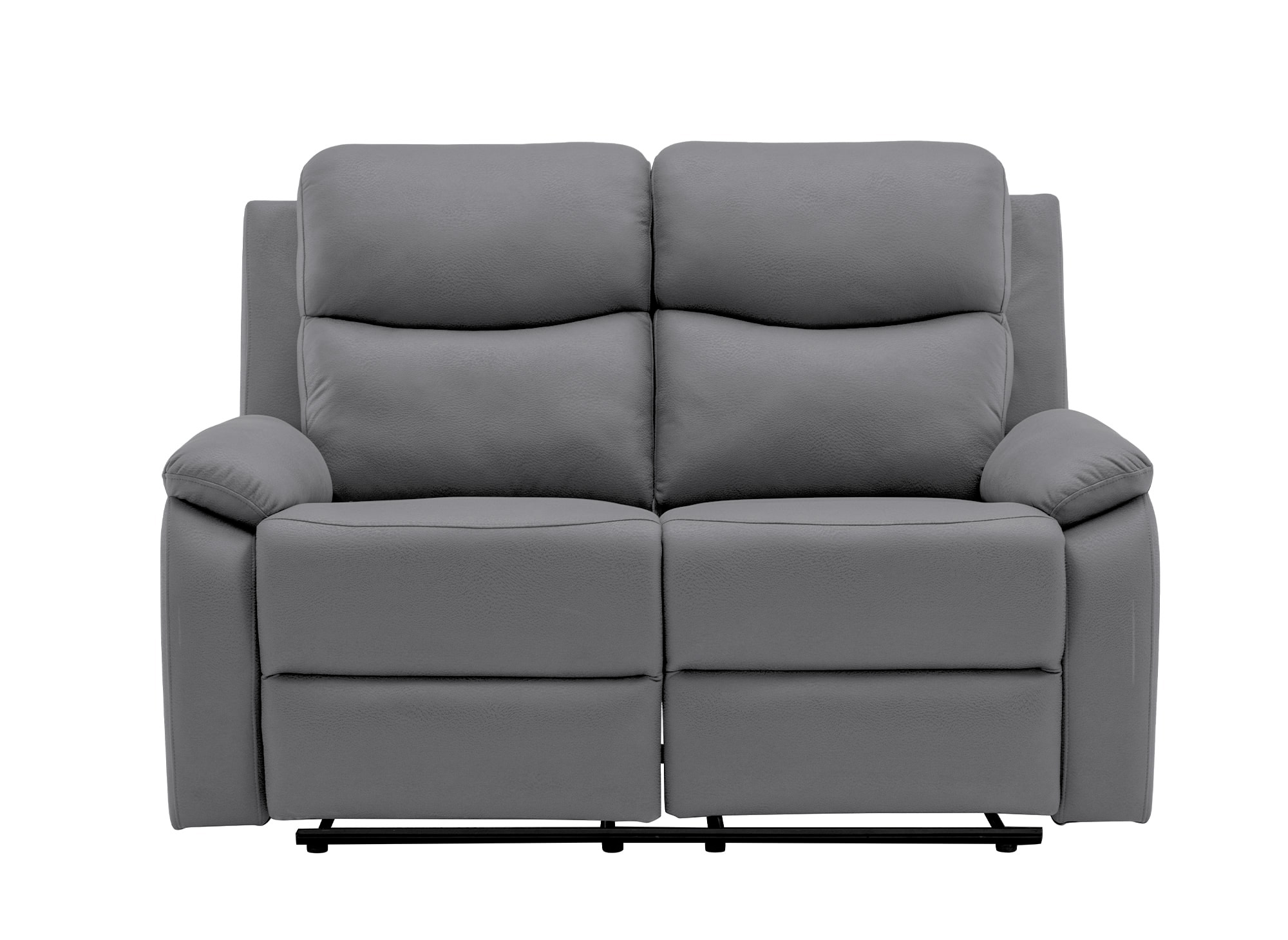 Canapé relax effet simili cuir gris foncé 2 places JACOB