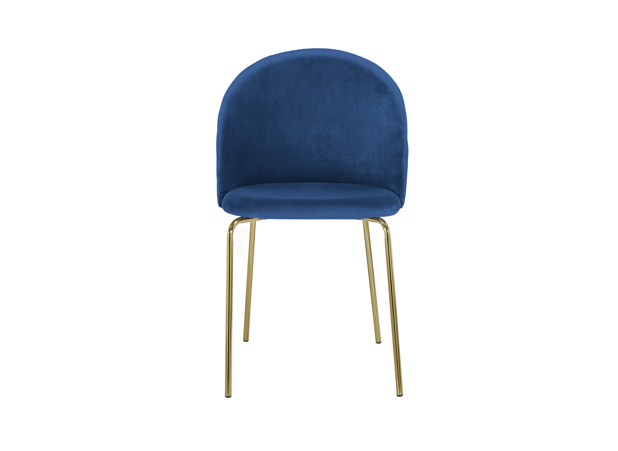 Lot de 2 chaises design en velours bleu KENNETH
