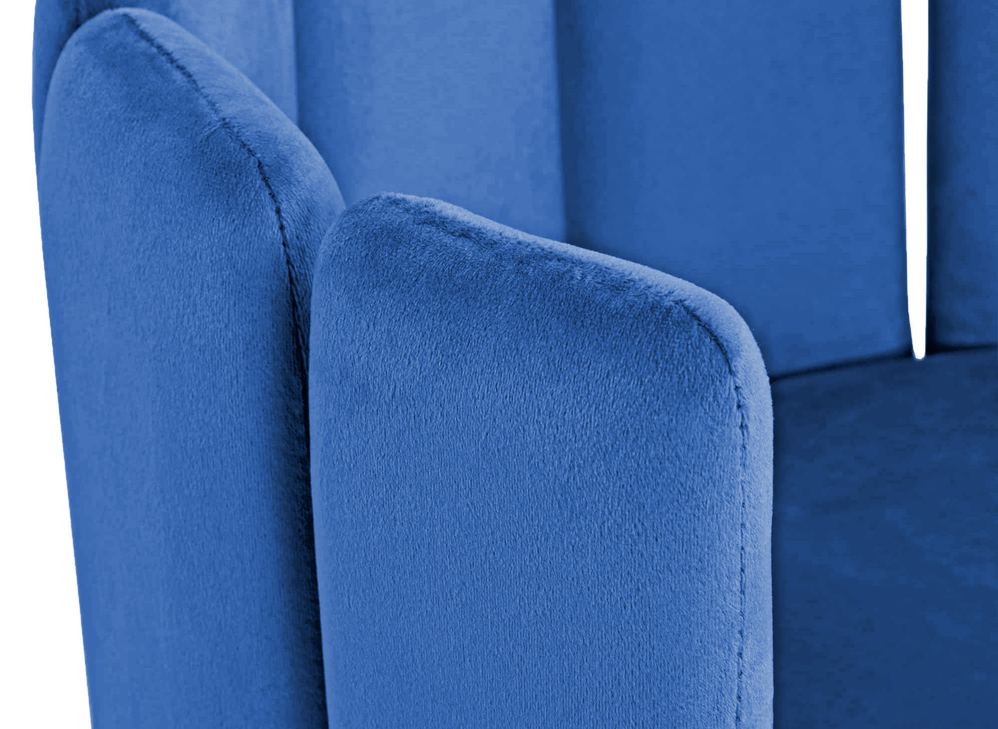 Lot de 2 tabourets de bar design en velours bleu DEBBY