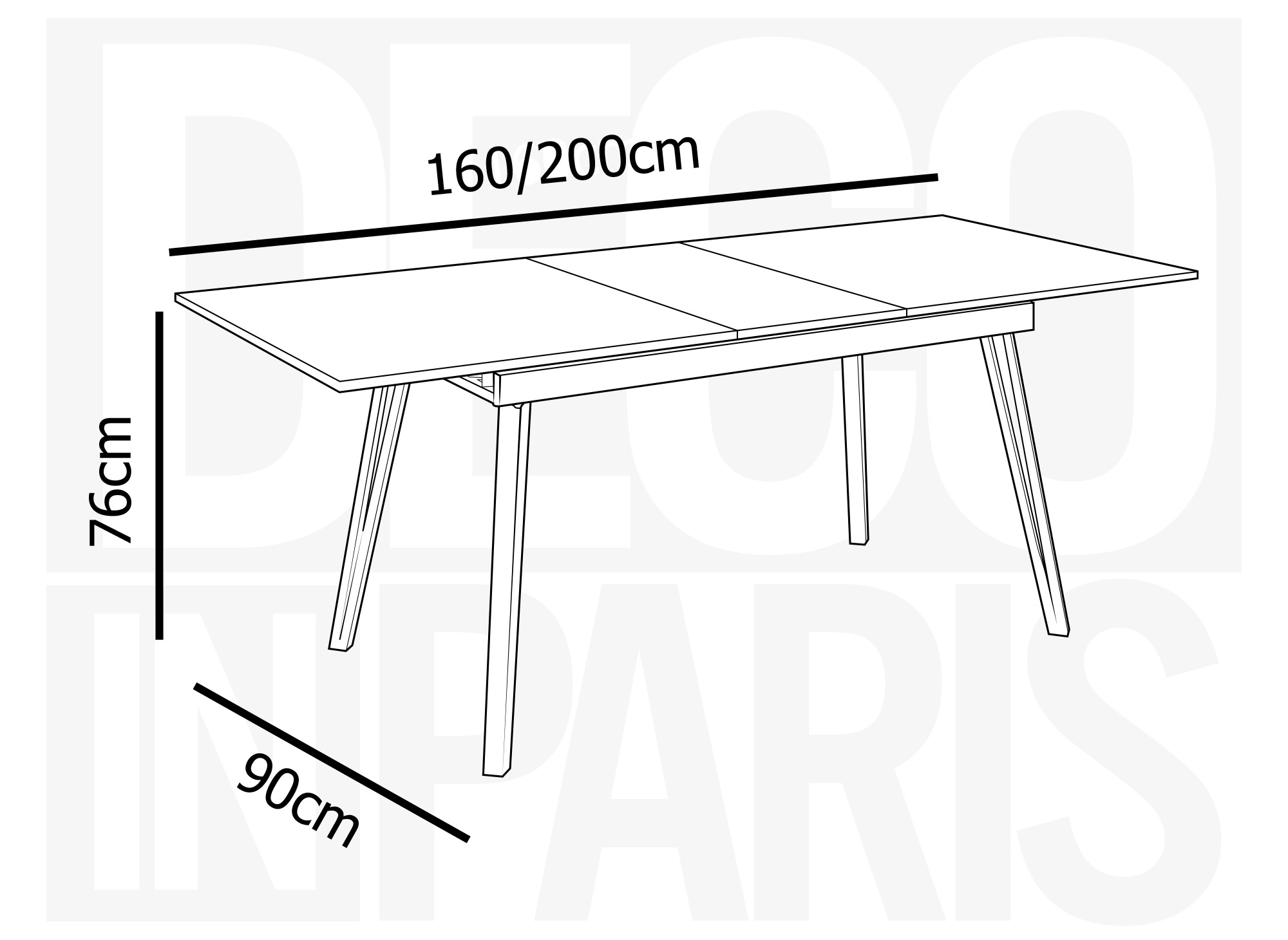 Table à manger à rallonge couleur chêne MENO