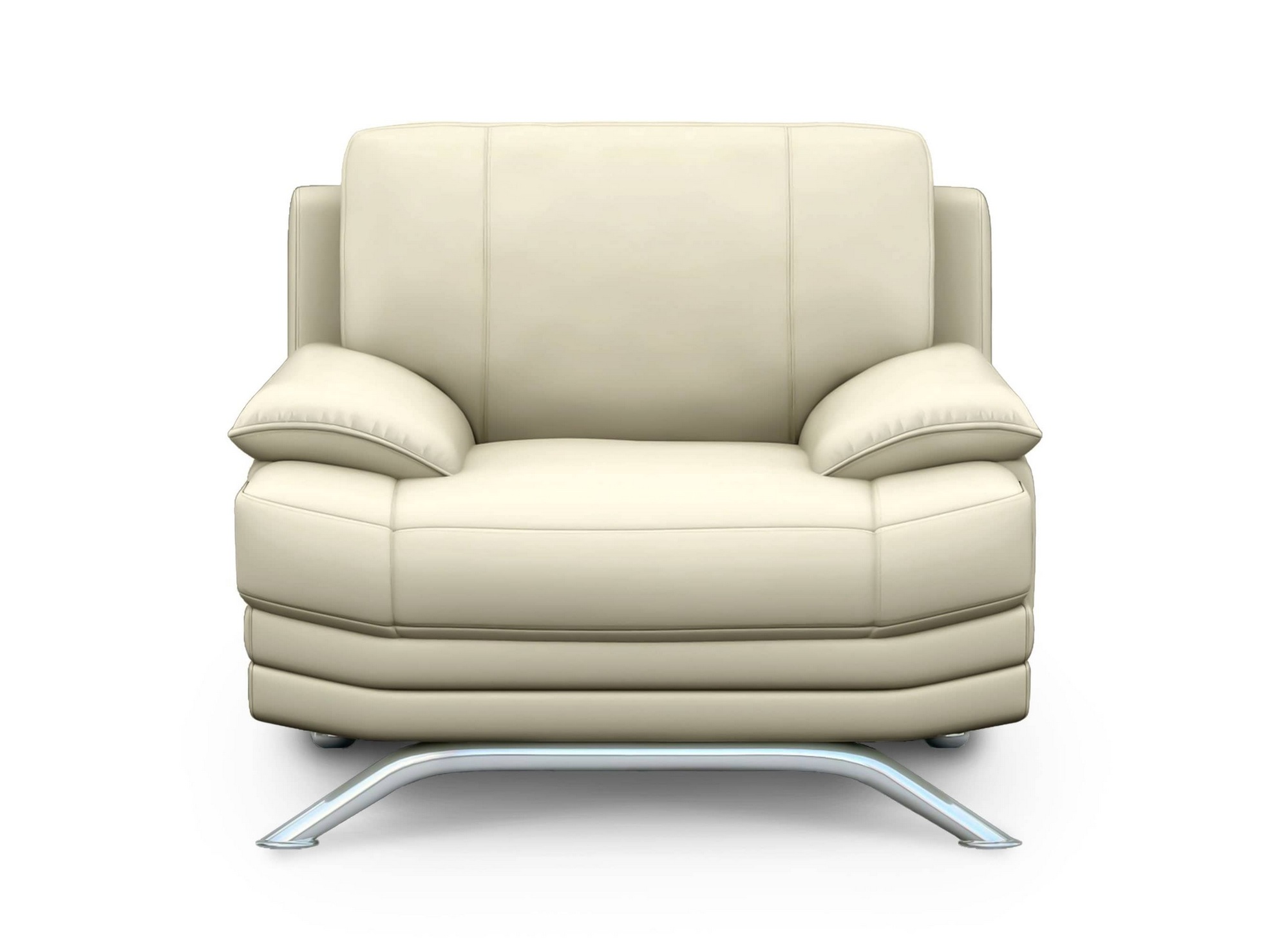 Fauteuil Cuir Beige Romeo Decoinparis