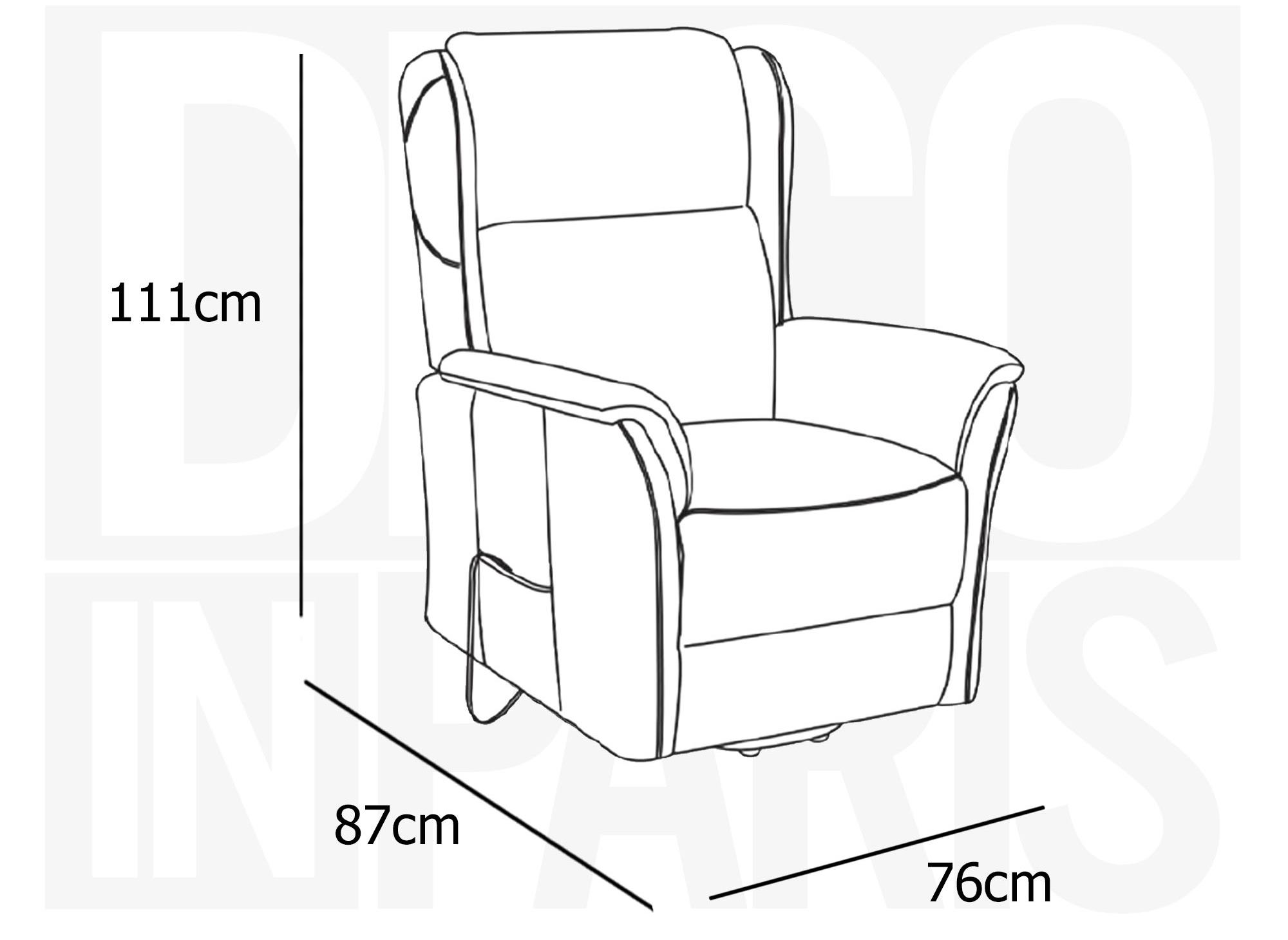 Fauteuil releveur relax en tissu beige à commande électrique PETER