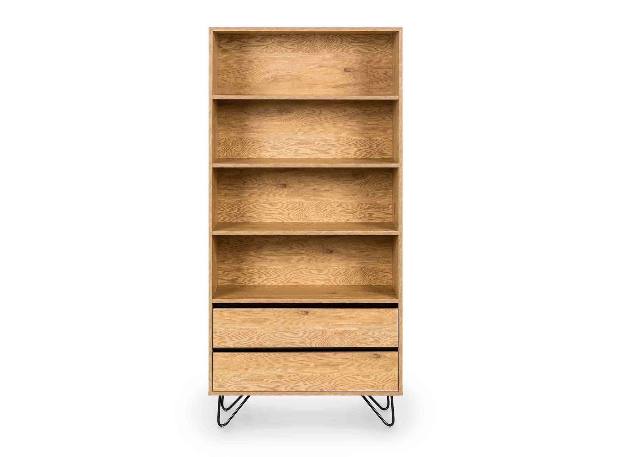 Bibliothèque en bois 2 tiroirs 3 étagères DARINA