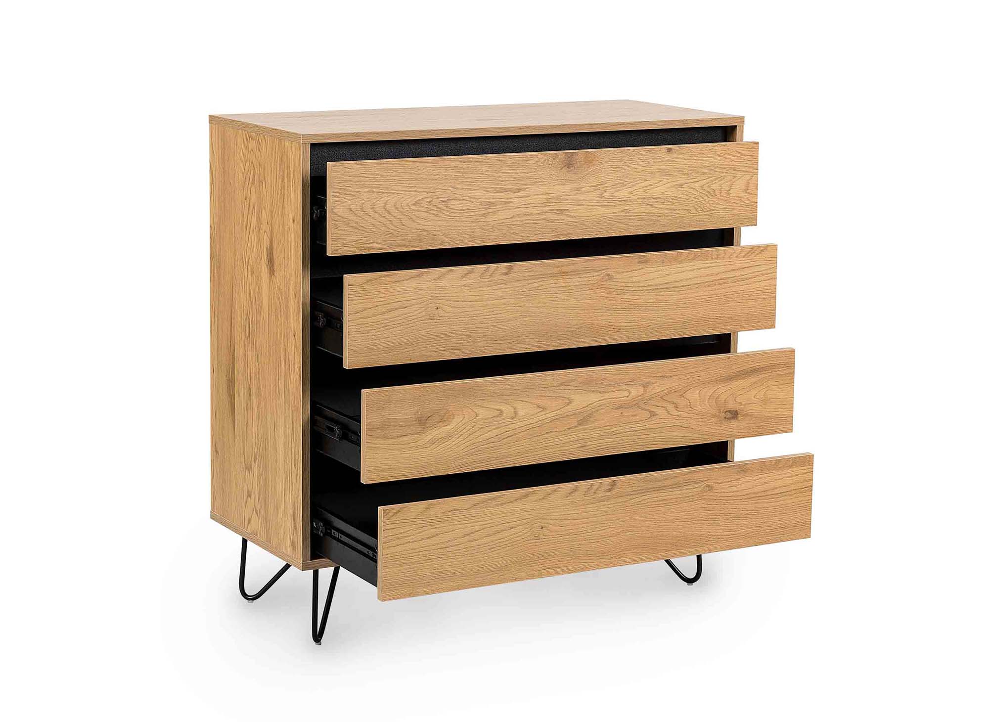 Commode 4 tiroirs en bois DARINA