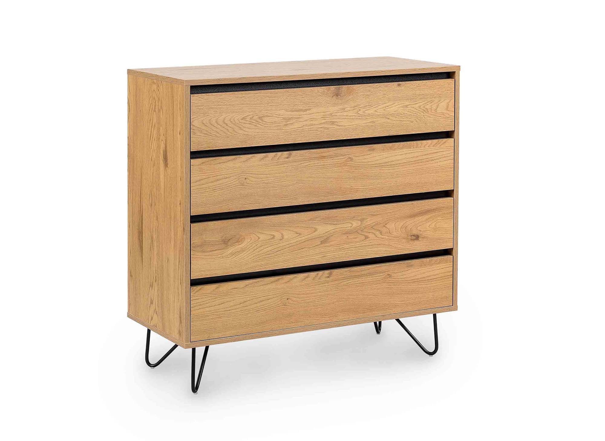 Commode 4 tiroirs en bois DARINA
