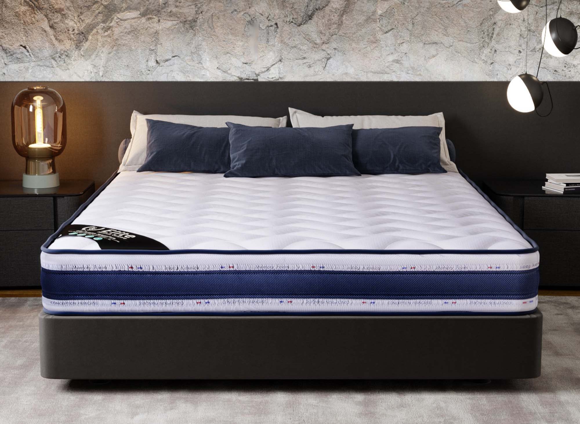 Matelas mousse 140x190 cm 25kg/m3 2 faces de couchage