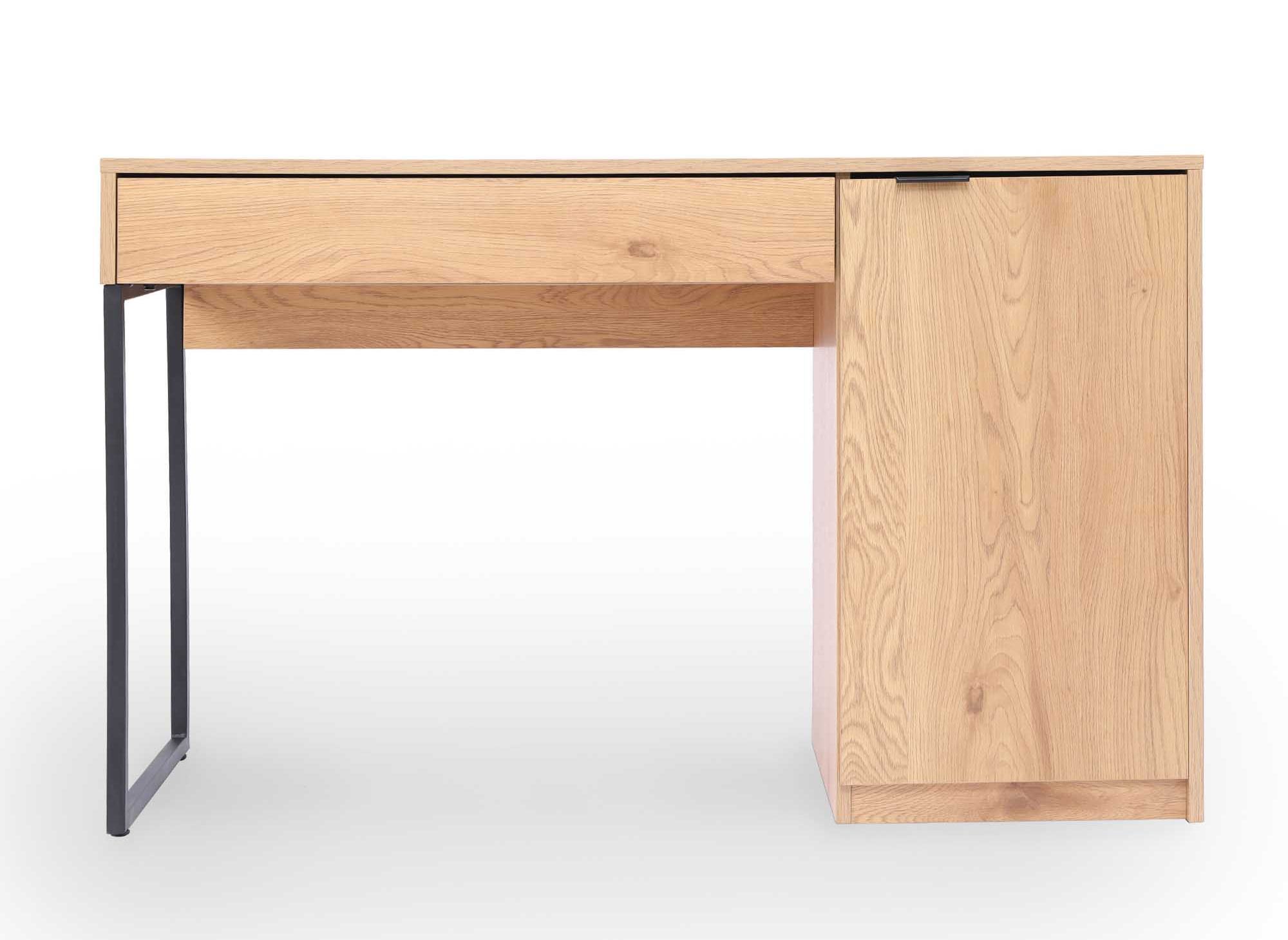 Bureau avec rangement en bois et métal BLAISE