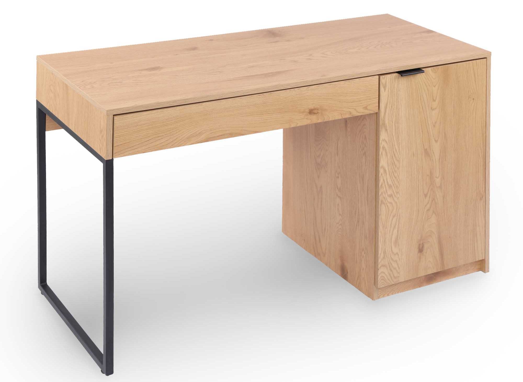 Bureau avec rangement en bois et métal BLAISE