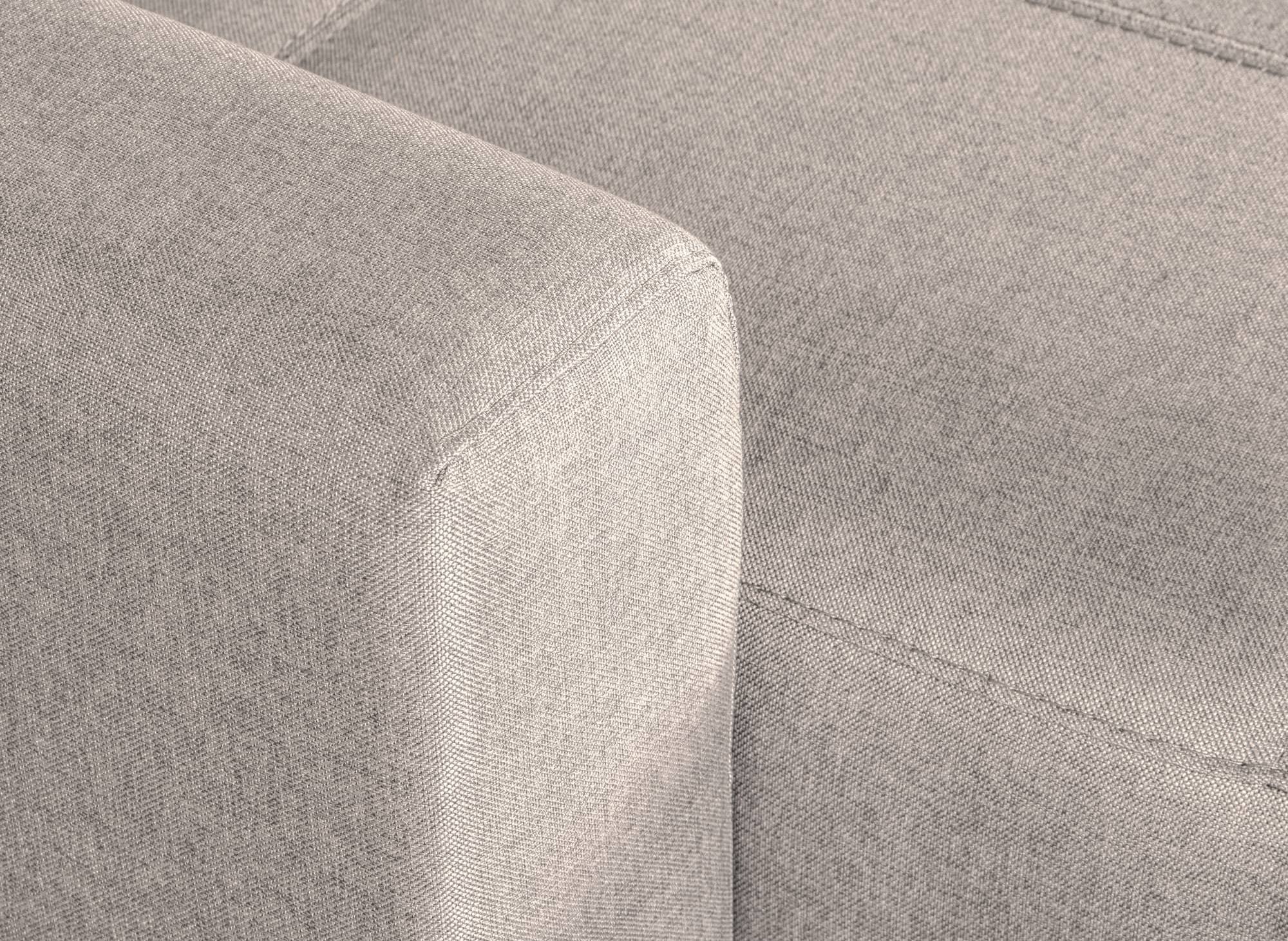 Canapé d'angle réversible convertible LOUNA en tissu beige avec coffre de rangement