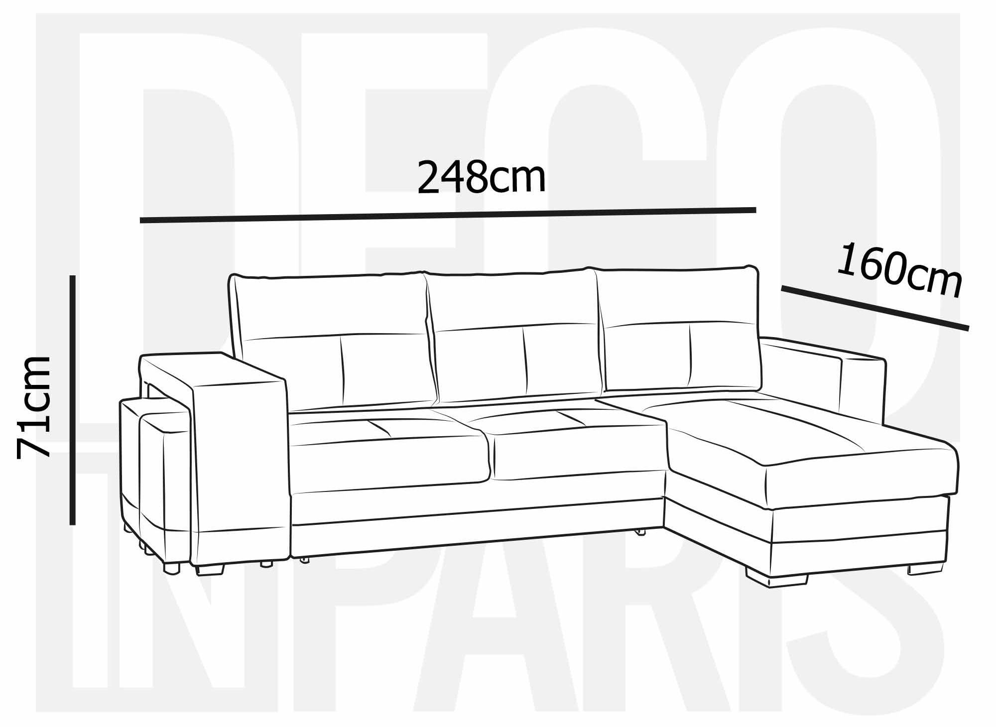 Canapé d'angle réversible convertible avec coffre et 2 poufs noir et anthracite LISBONNE