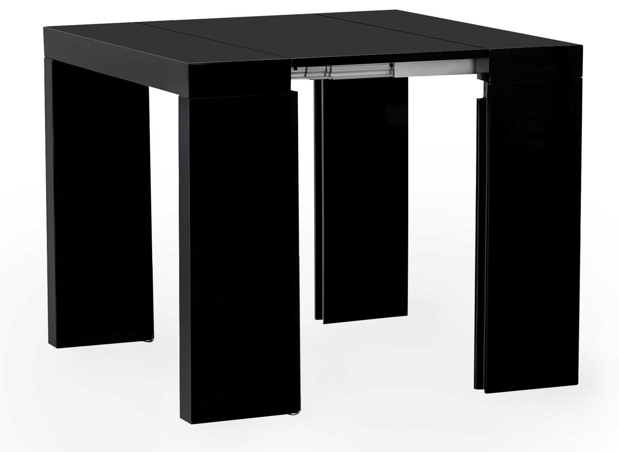 Table console extensible noir 8 personnes ESTELLE
