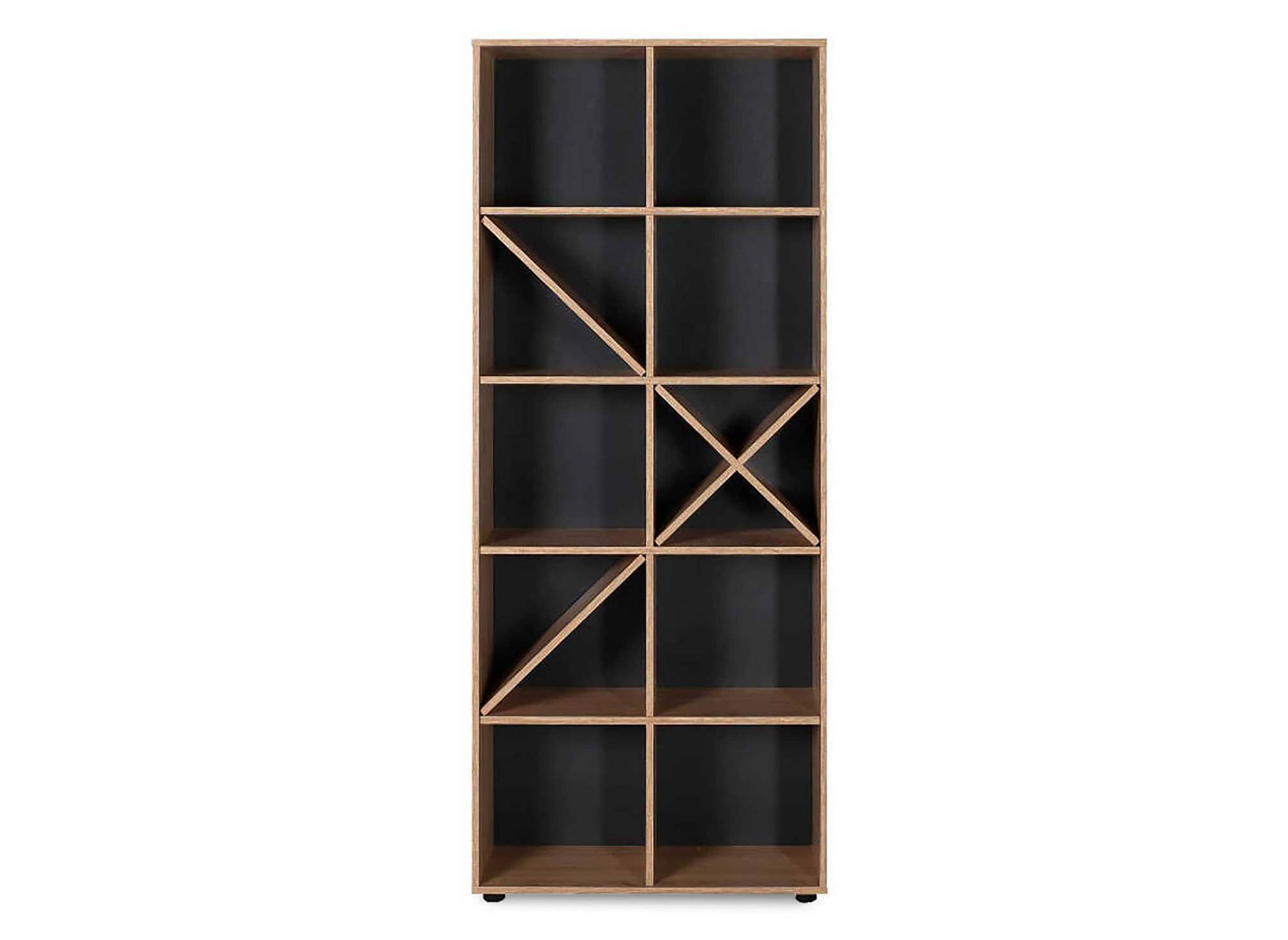 Bibliothèque design couleur chêne 188 cm FAUSTINE
