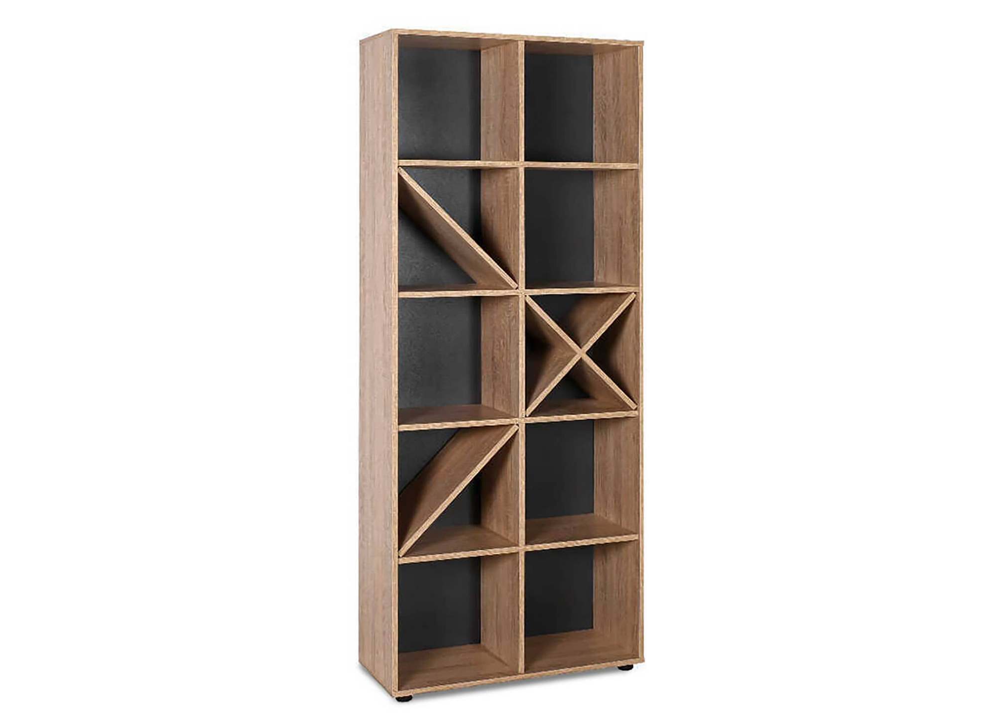Bibliothèque design couleur chêne 188 cm FAUSTINE