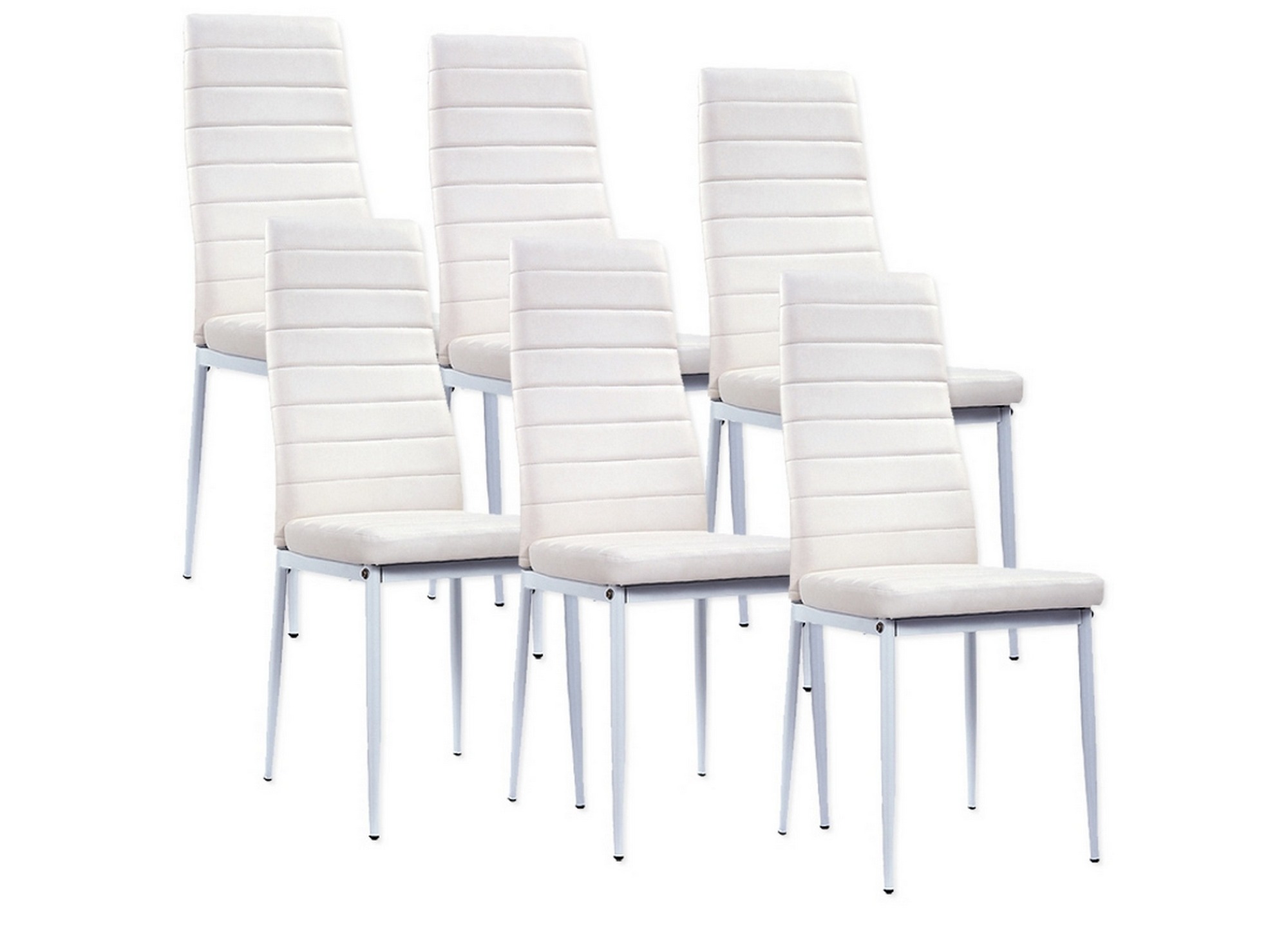 DECO IN PARIS  Lot de 6 chaises blanches iris 6 iris blanc