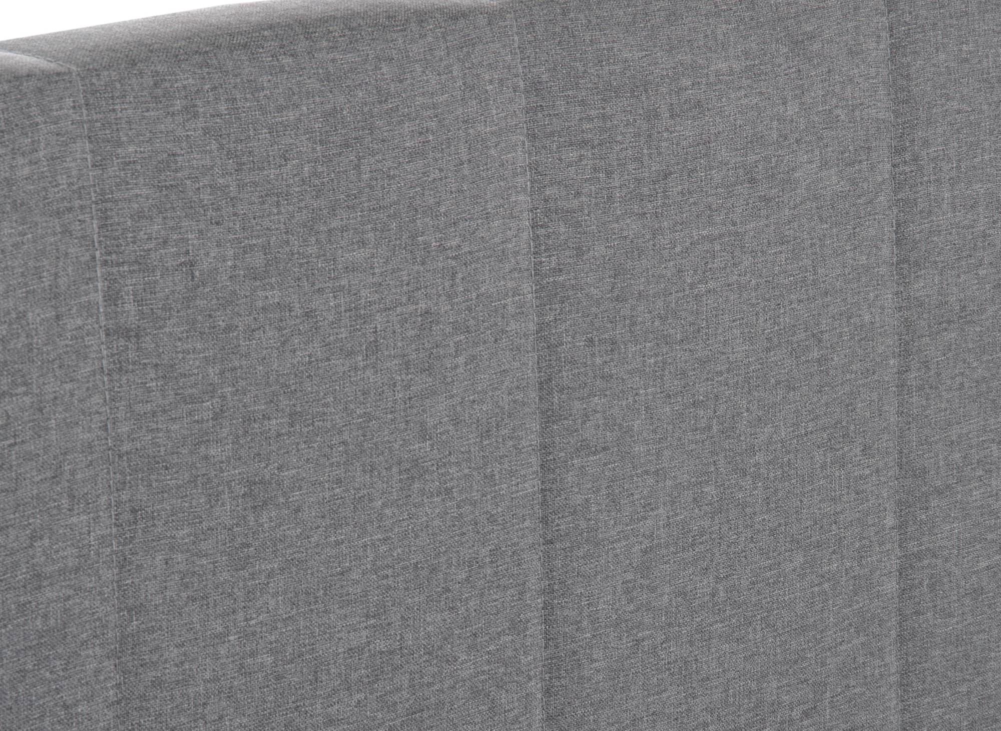 Lit boxspring 180x200 avec coffre de rangement en tissu gris - AKADIA