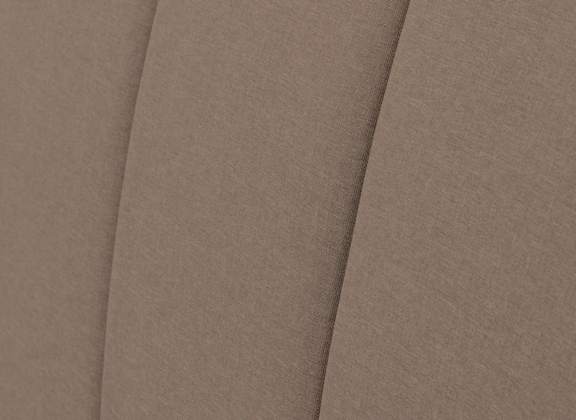 Lit boxspring 160x200 avec coffre de rangement en tissu beige moka - VALERIA