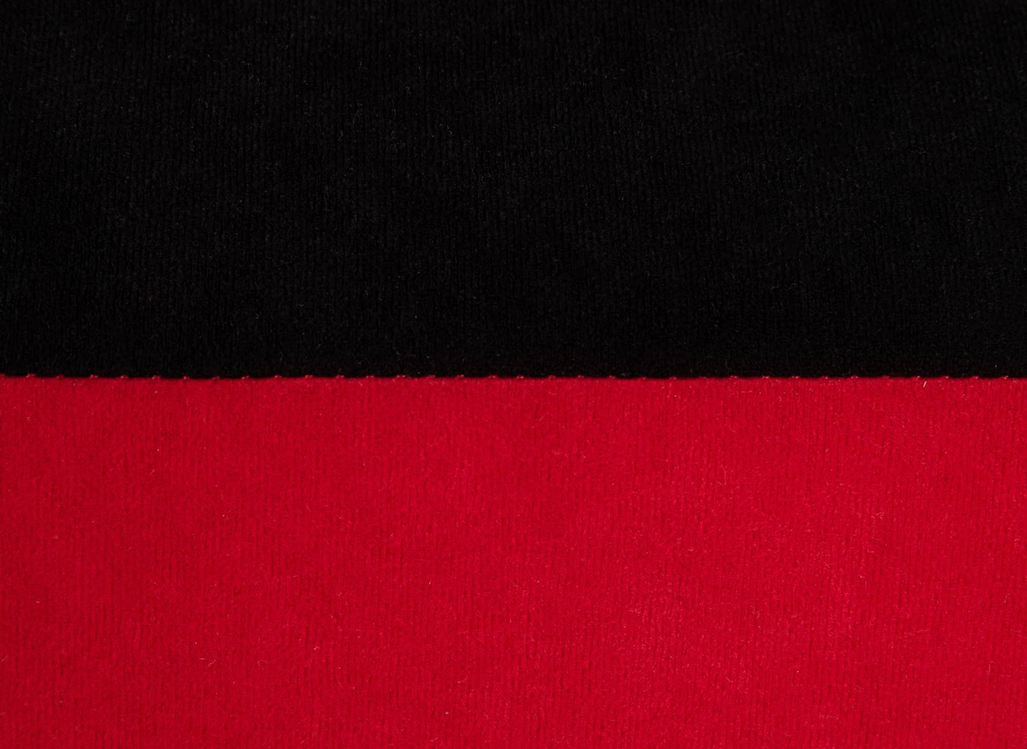 Canapé clic clac en tissu noir et rouge convertible ELONA