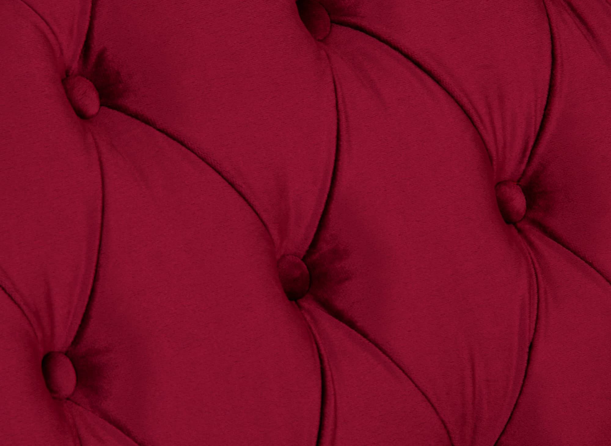 Fauteuil chesterfield en velours rouge - WILSTON