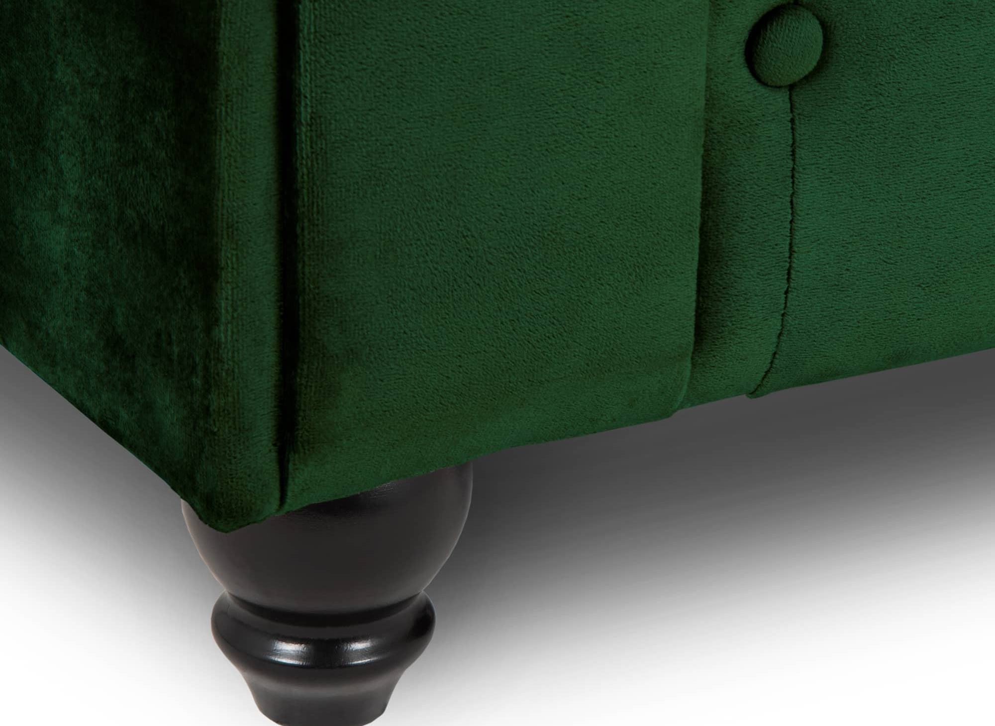 Fauteuil chesterfield en velours vert - WILSTON