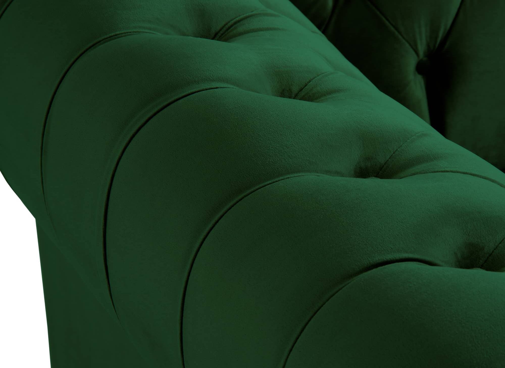 Fauteuil chesterfield en velours vert - WILSTON