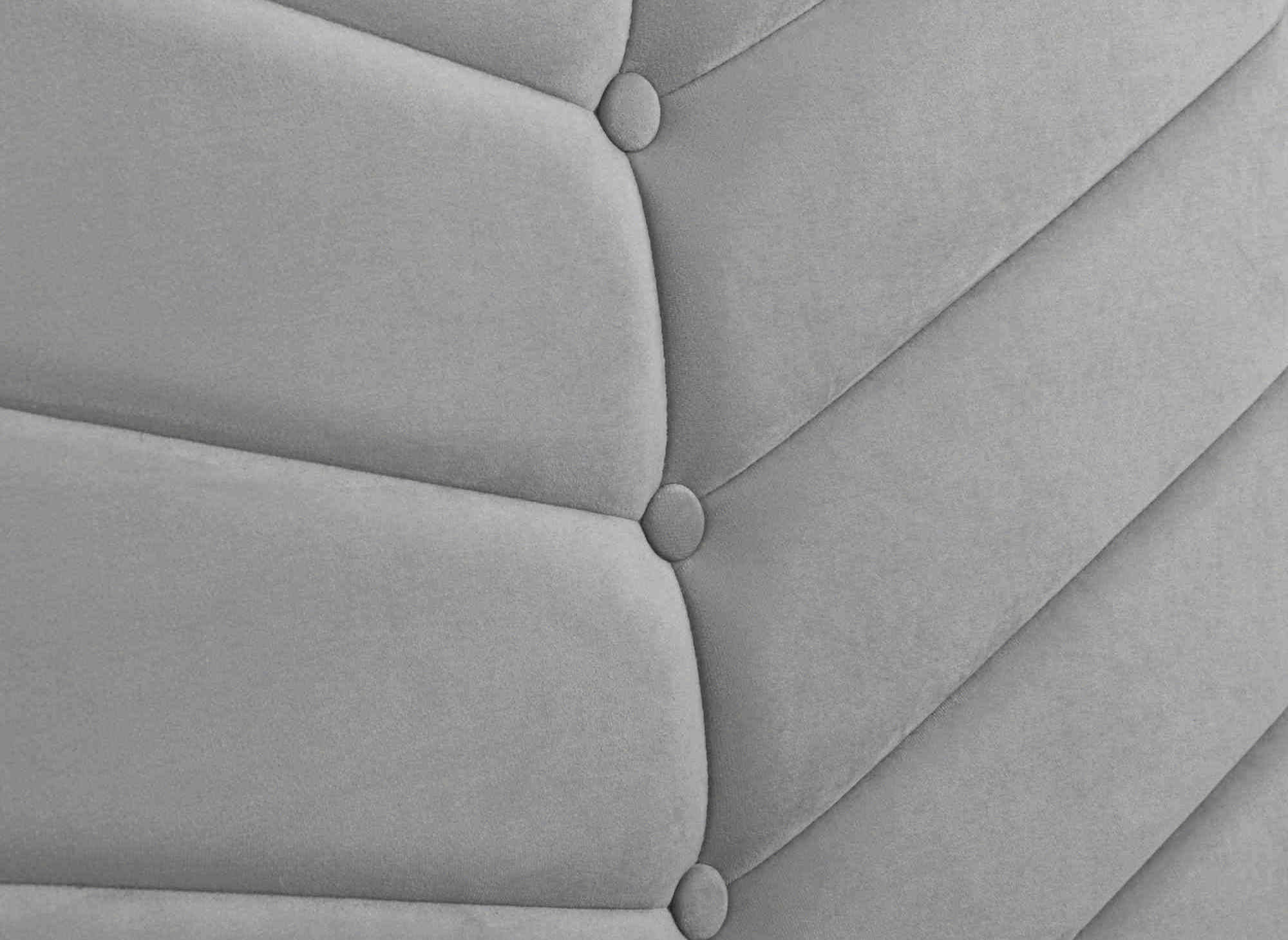 Lit avec sommier relevable et coffre en velours gris 140x190 cm PALMA