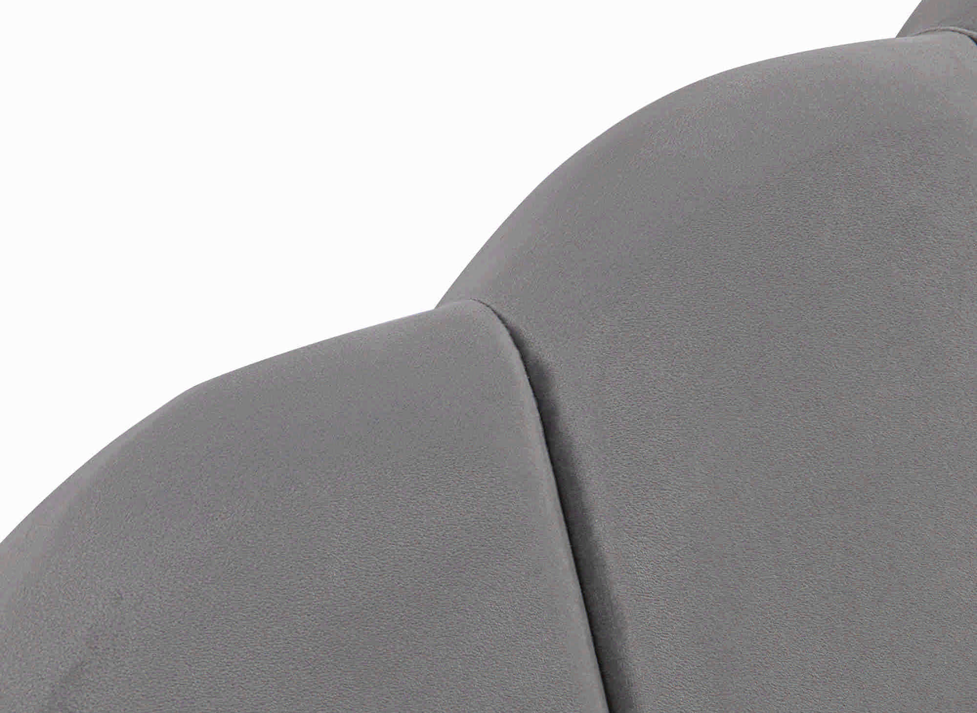 Lit coffre en velours gris 160x200 cm ELVIRA