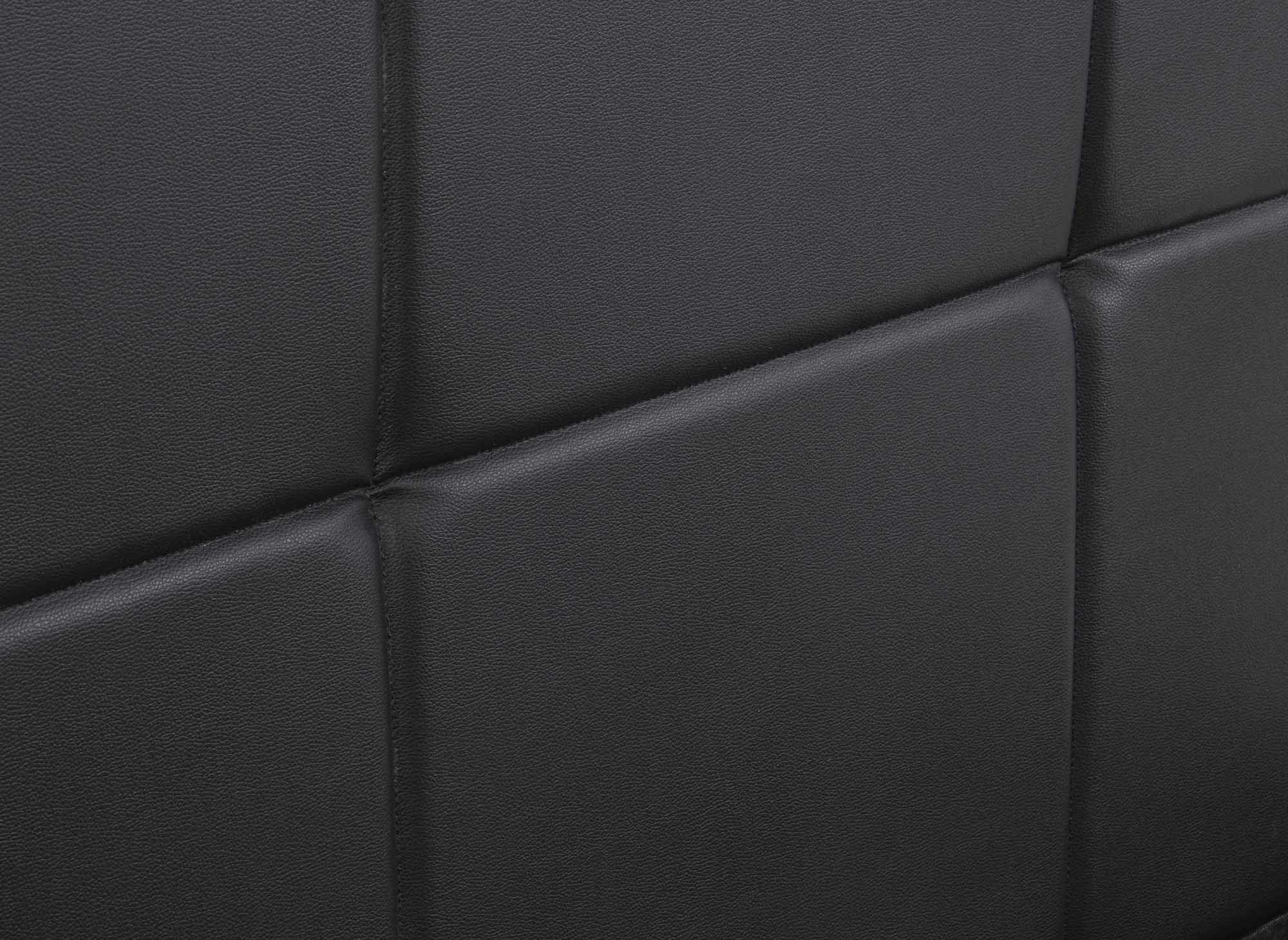 Lit coffre en simili cuir noir avec LED 140x190 cm DIVINE