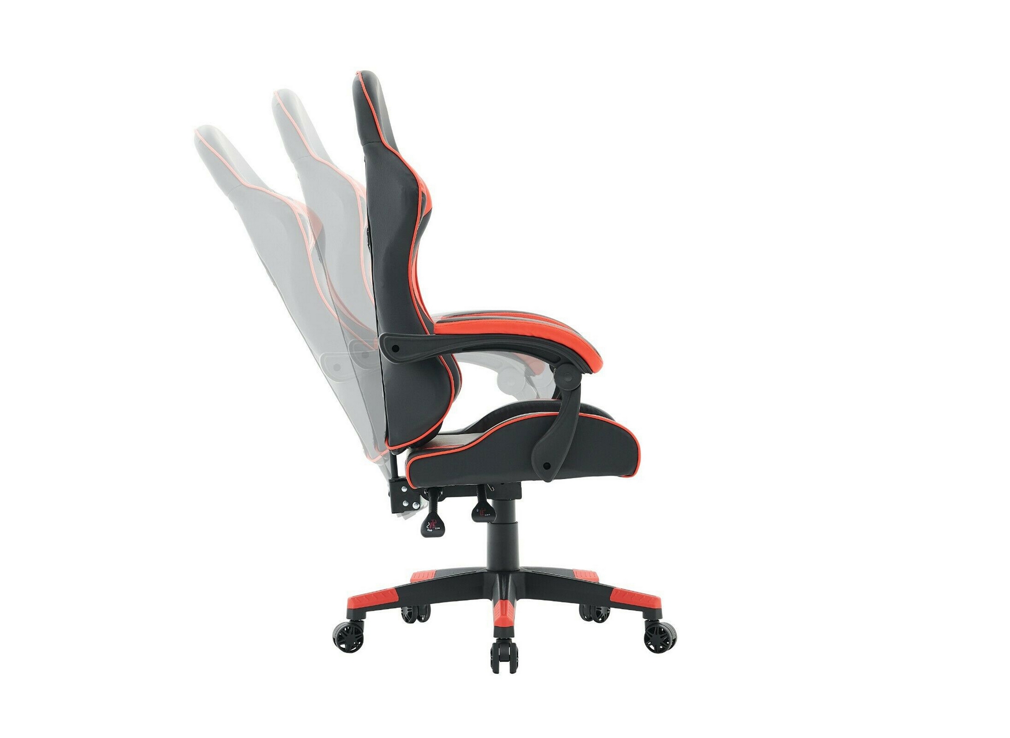 Fauteuil gaming  en simili cuir noir et rouge PIXEL