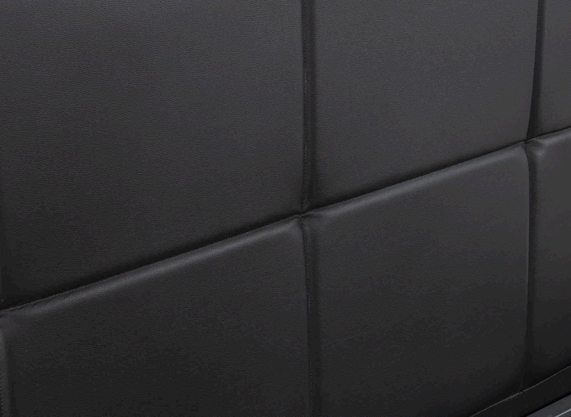 Lit coffre en simili cuir noir avec LED 160x200 cm DIVINE