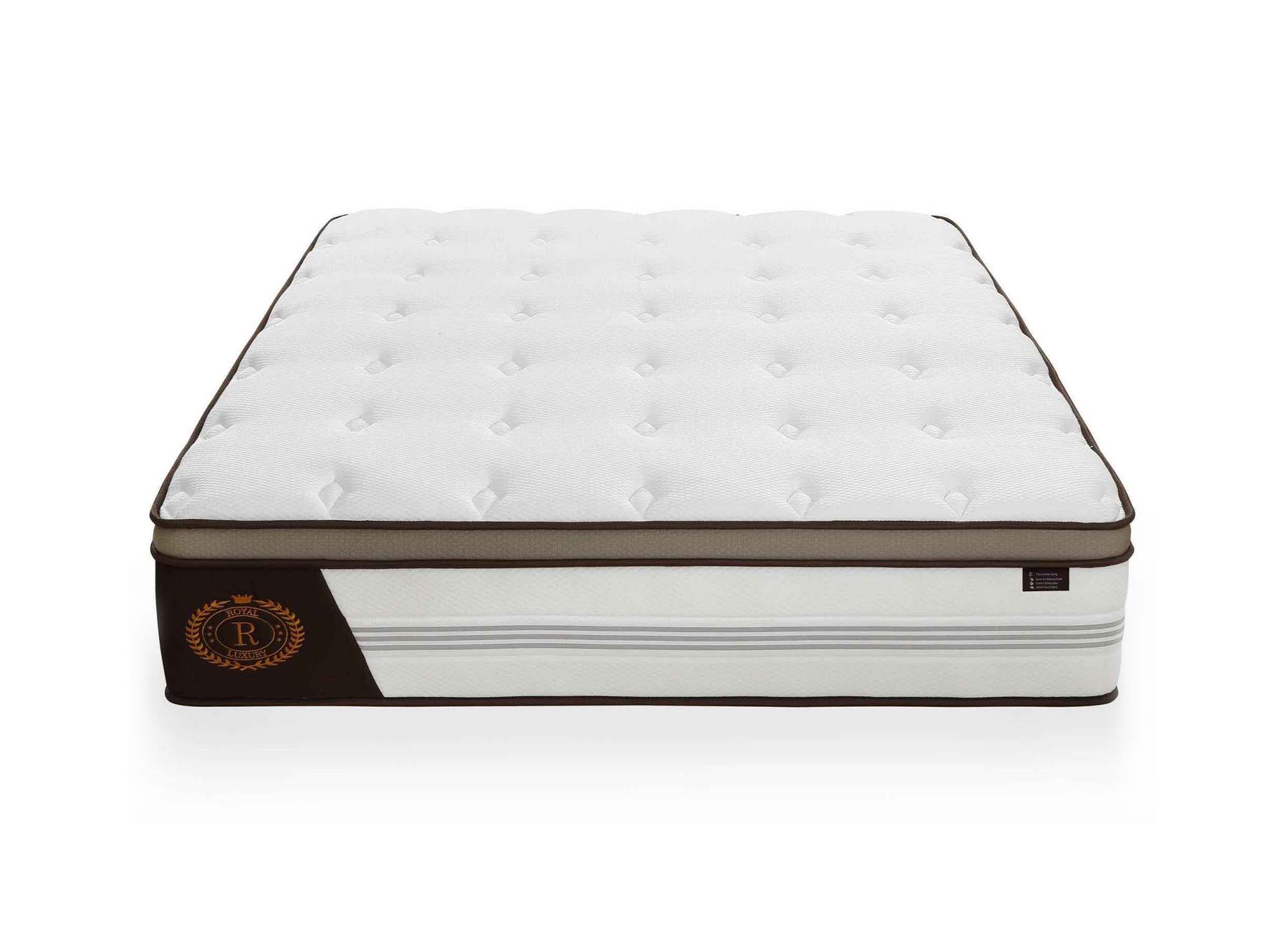 Matelas hybride ROYAL LUX 160 x 200 cm ressorts ensachés et mémoire de forme épaisseur 31 cm