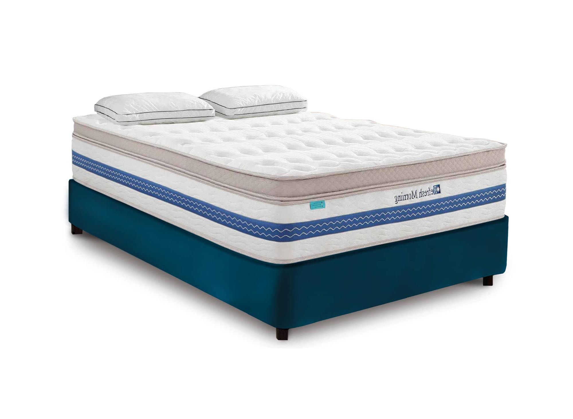 Matelas hybride REFRESH 140 x 190 cm ressorts ensachés et mémoire de forme épaisseur 32 cm