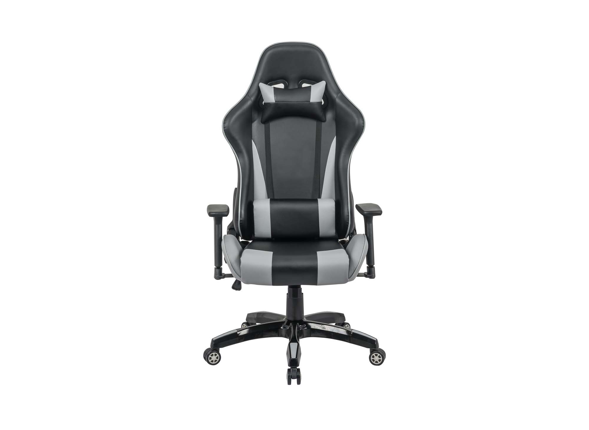 Fauteuil gaming en simili cuir noir et gris ELMAR
