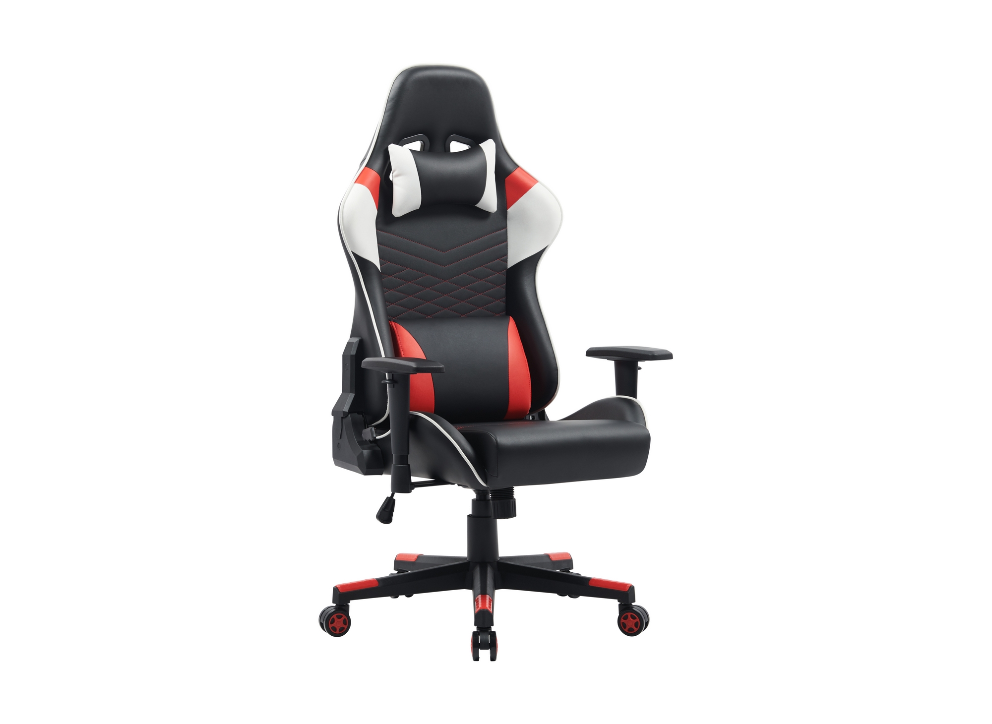 Fauteuil Abarth de bureau confortable / Fauteuil gamer Simili Cuir Noir /  Rouge