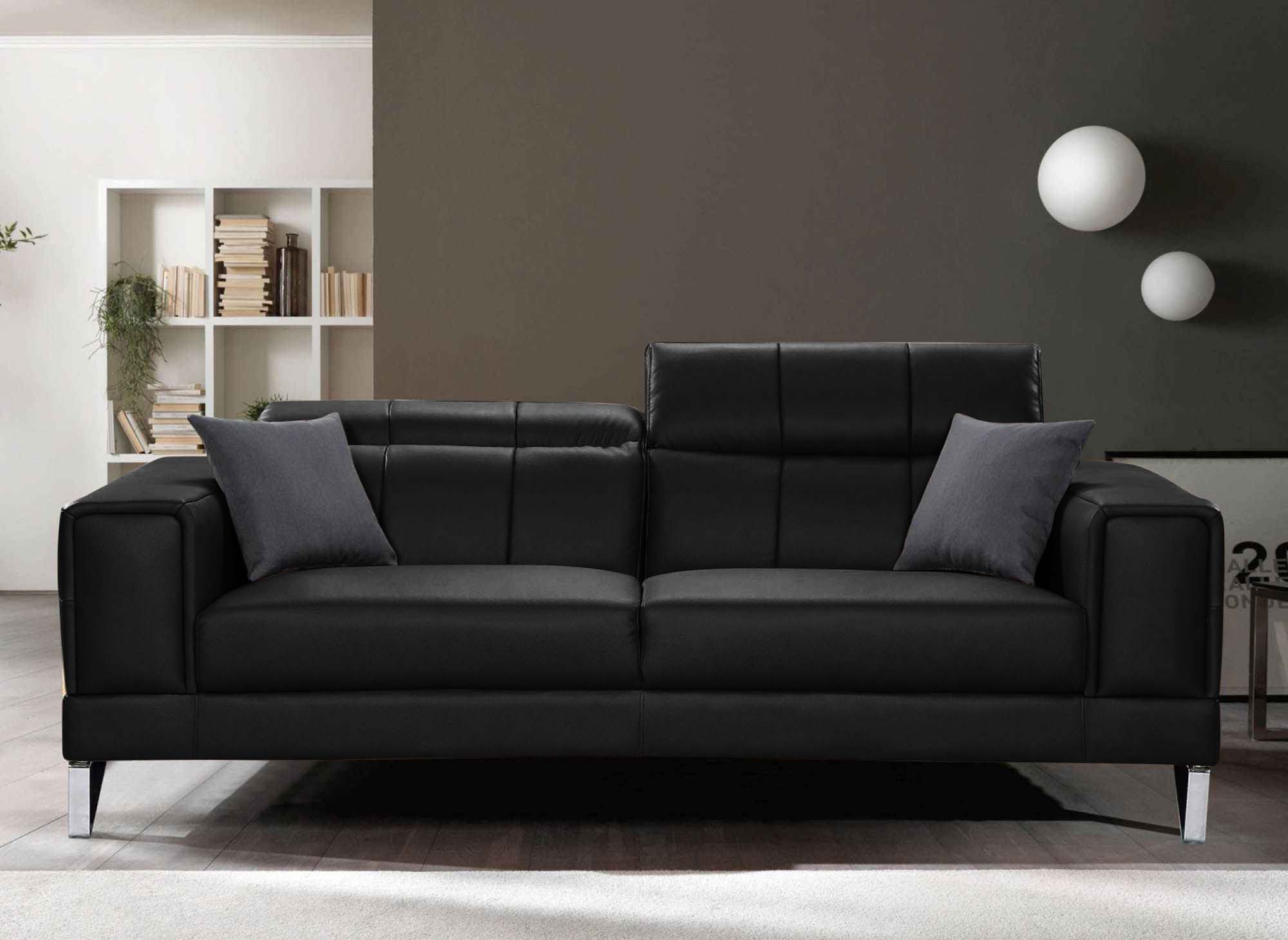 Canapé design 3 places noir PENELOPE