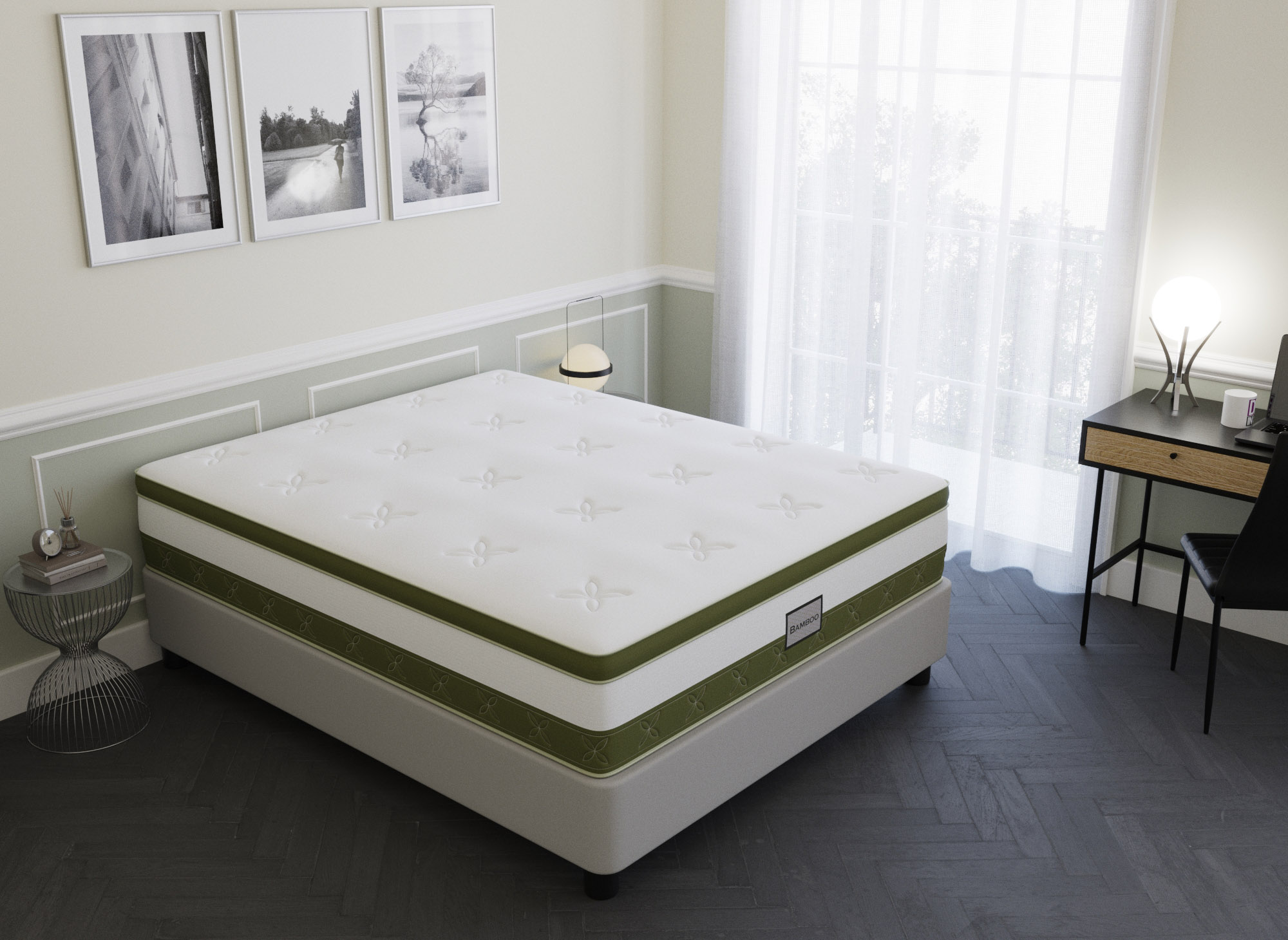 Matelas 140x190 mémoire de forme et bambou