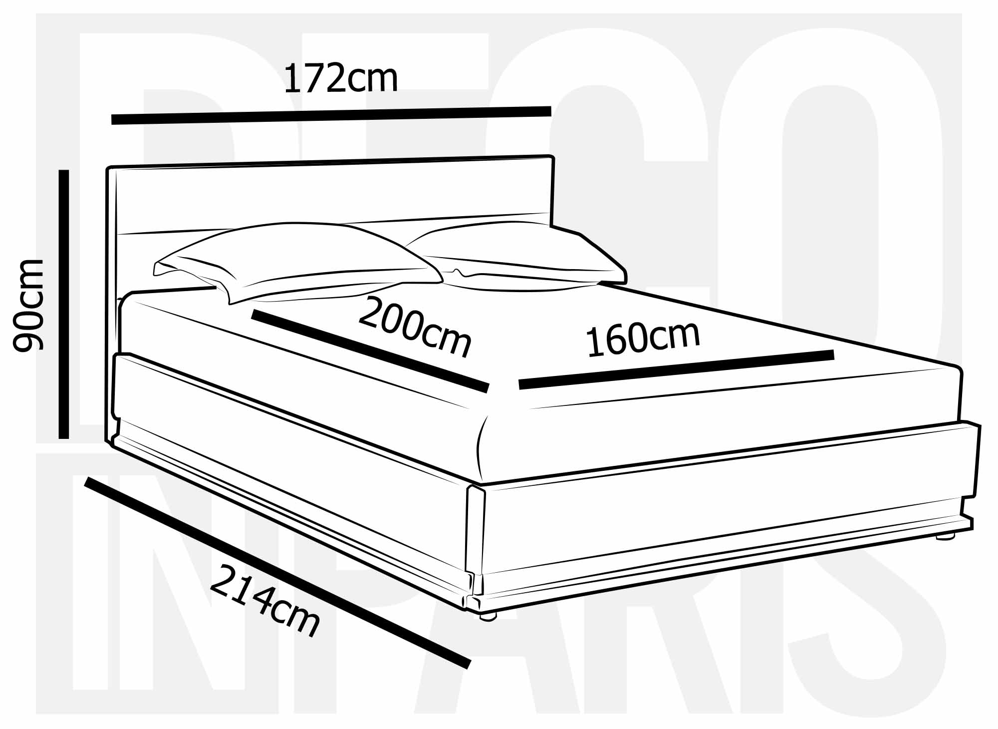 Lit coffre en simili cuir blanc avec LED 160x200 cm ELENCE