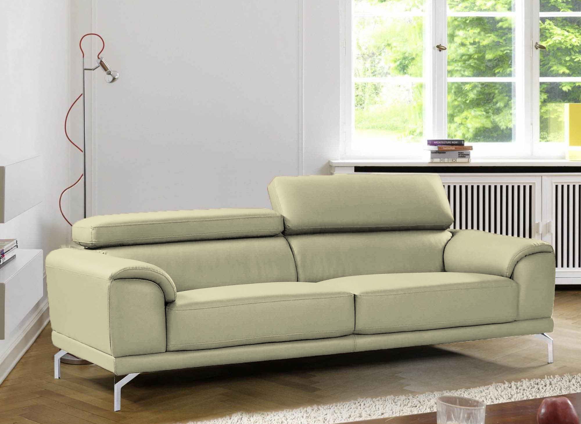 Canapé design contemporain beige 3 places BRITTA