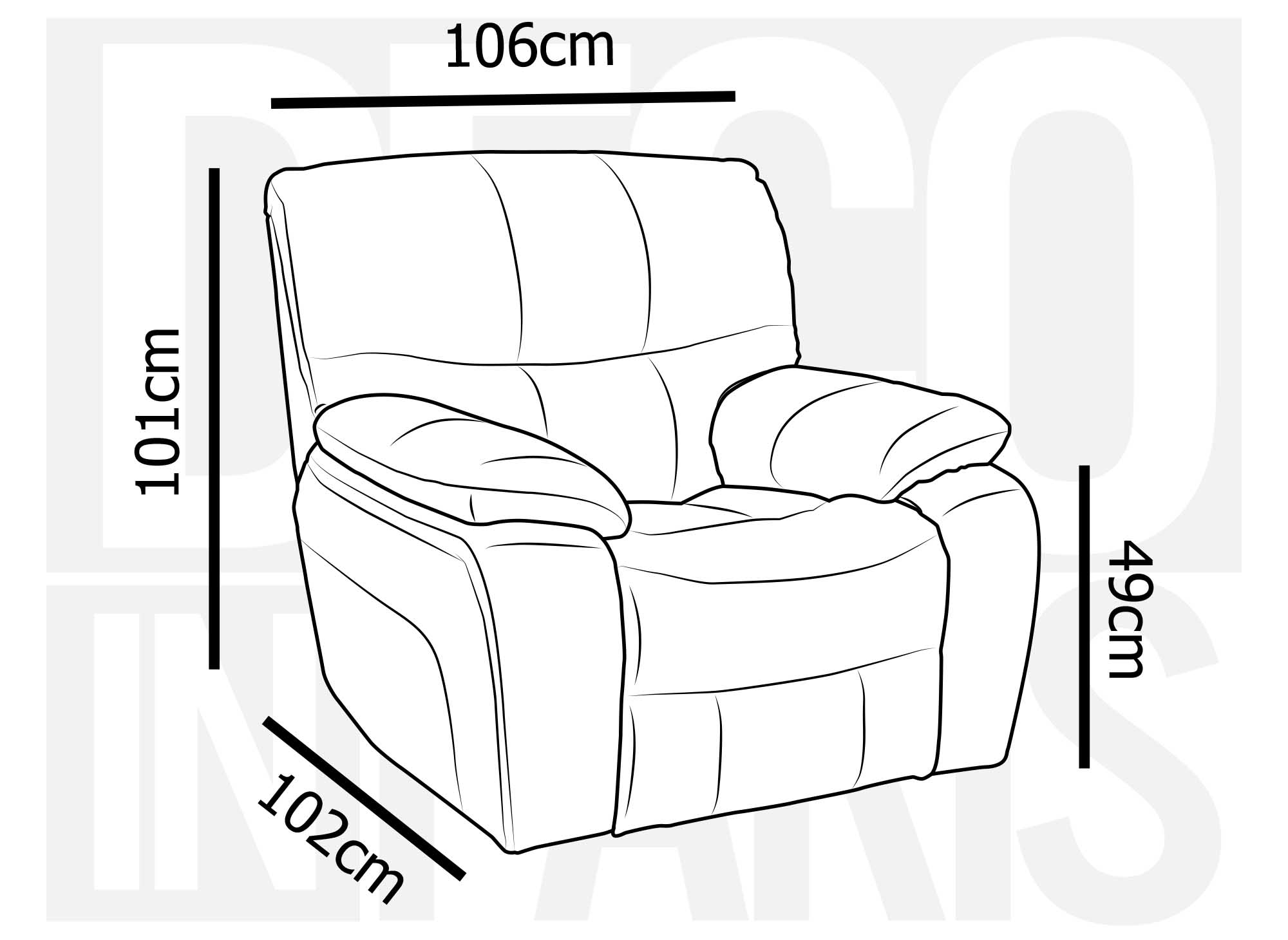 Fauteuil relax électrique en simili gris SYRIUS