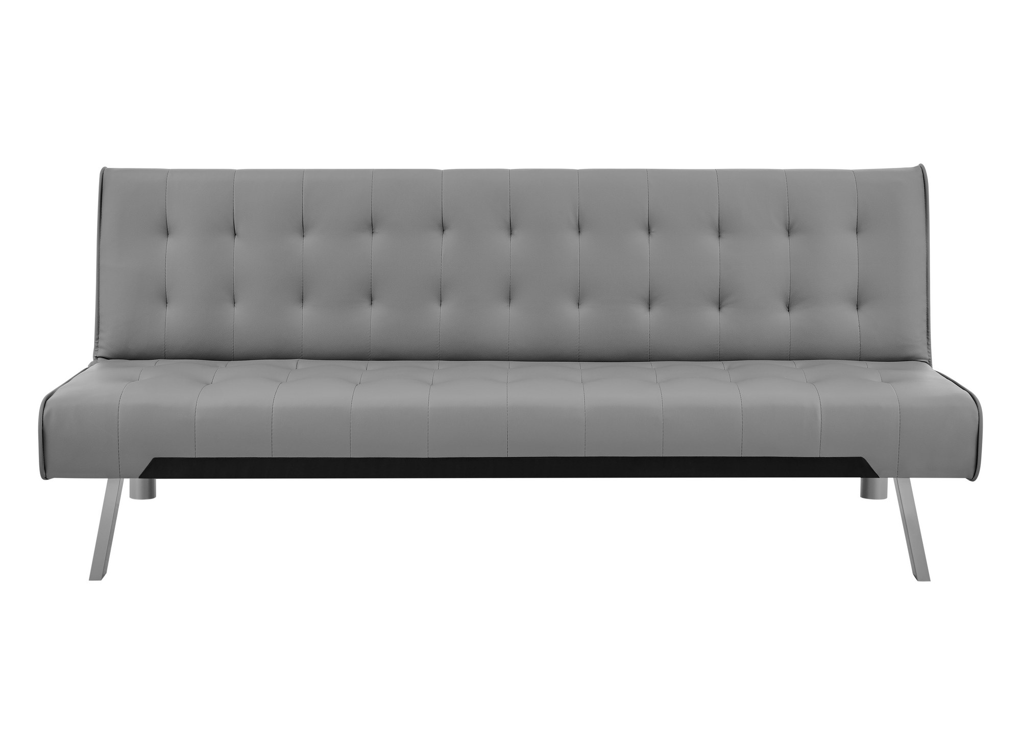 Banquette clic-clac capitonné design gris KEDY