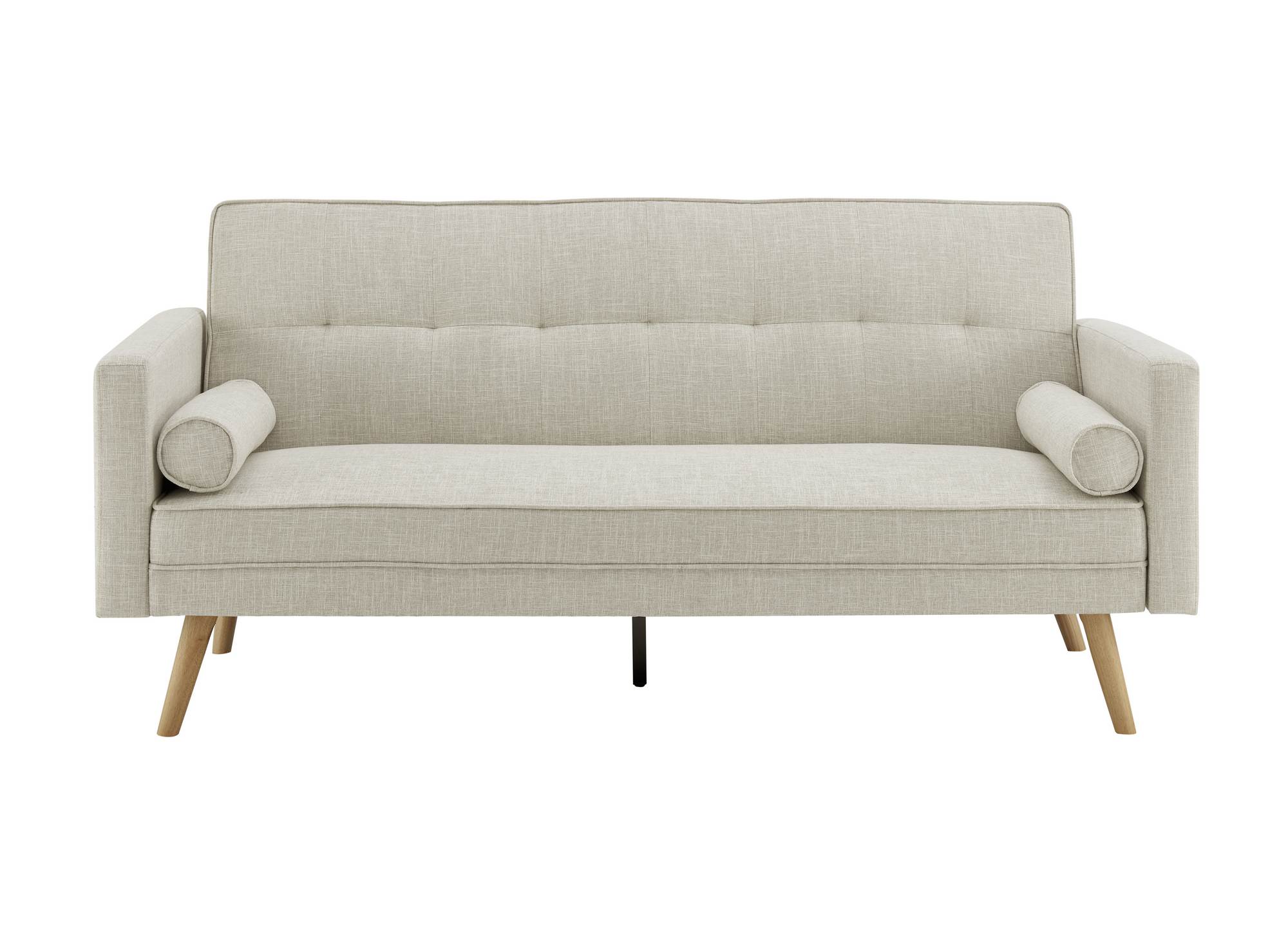 Banquette clic clac 3 places beige BOBY - DECOINPARIS