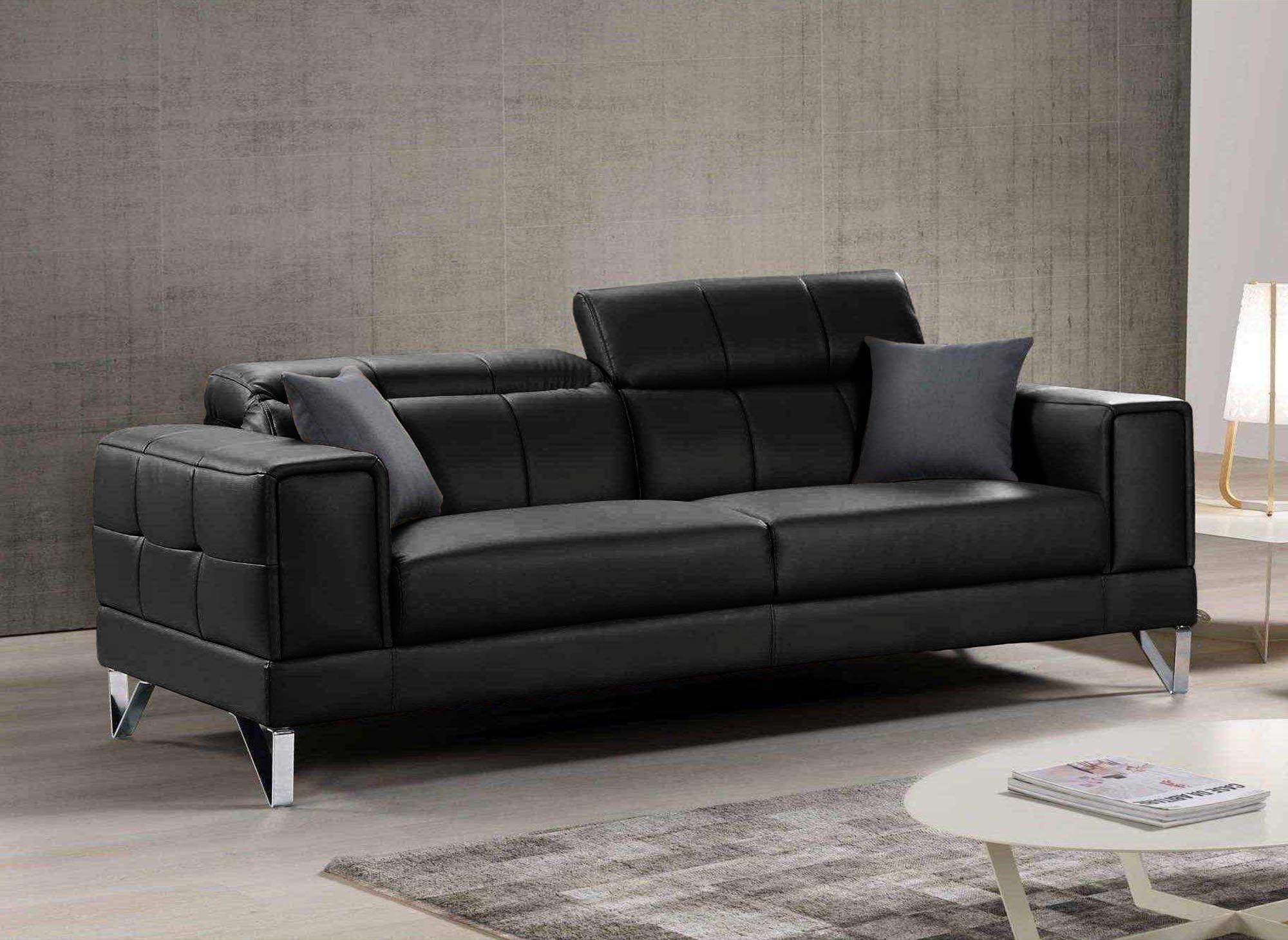 Canapé design 3 places noir PENELOPE